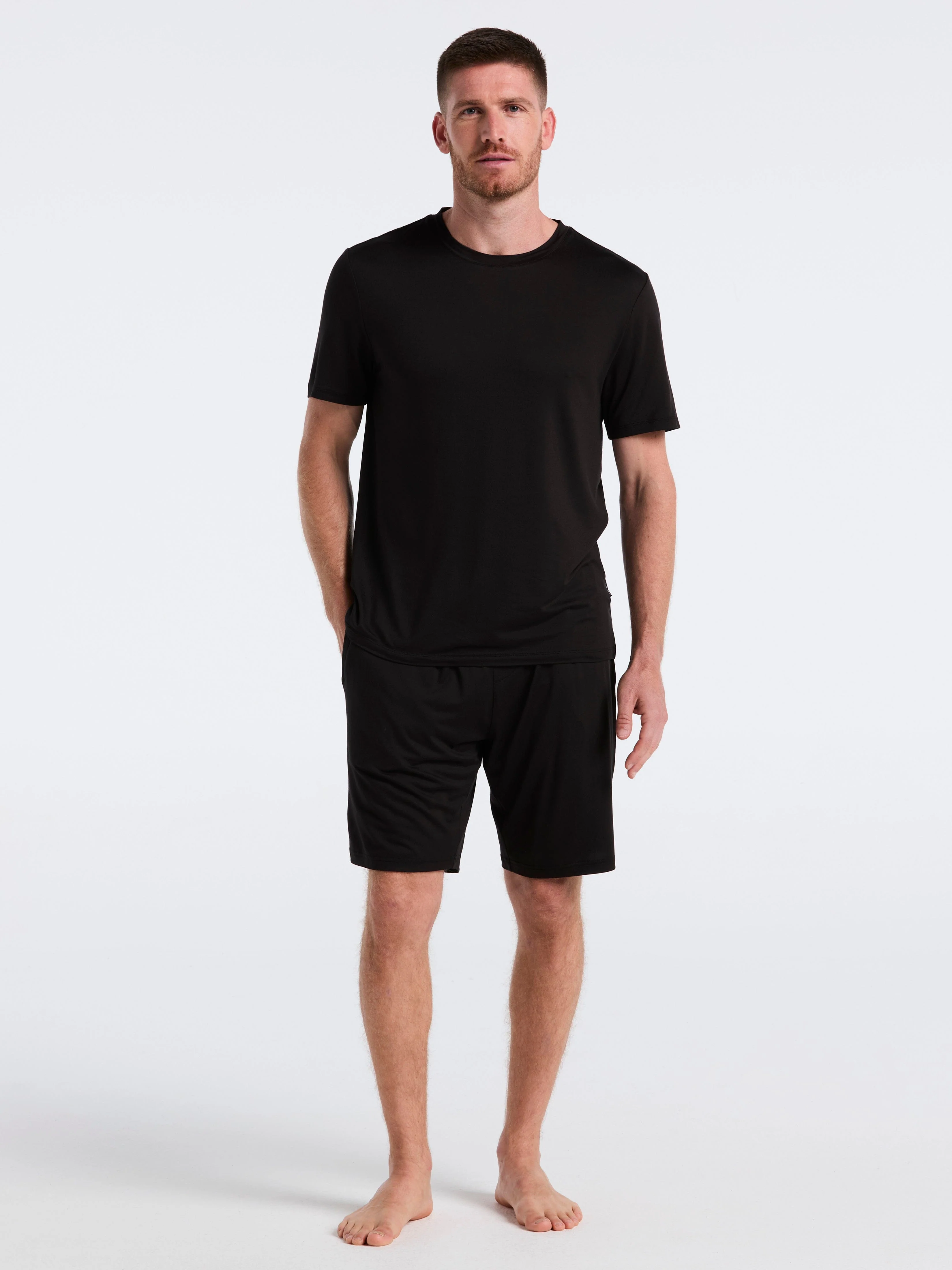 Short Sleeve Jersey Crew Neck Sleep Top - Image 4