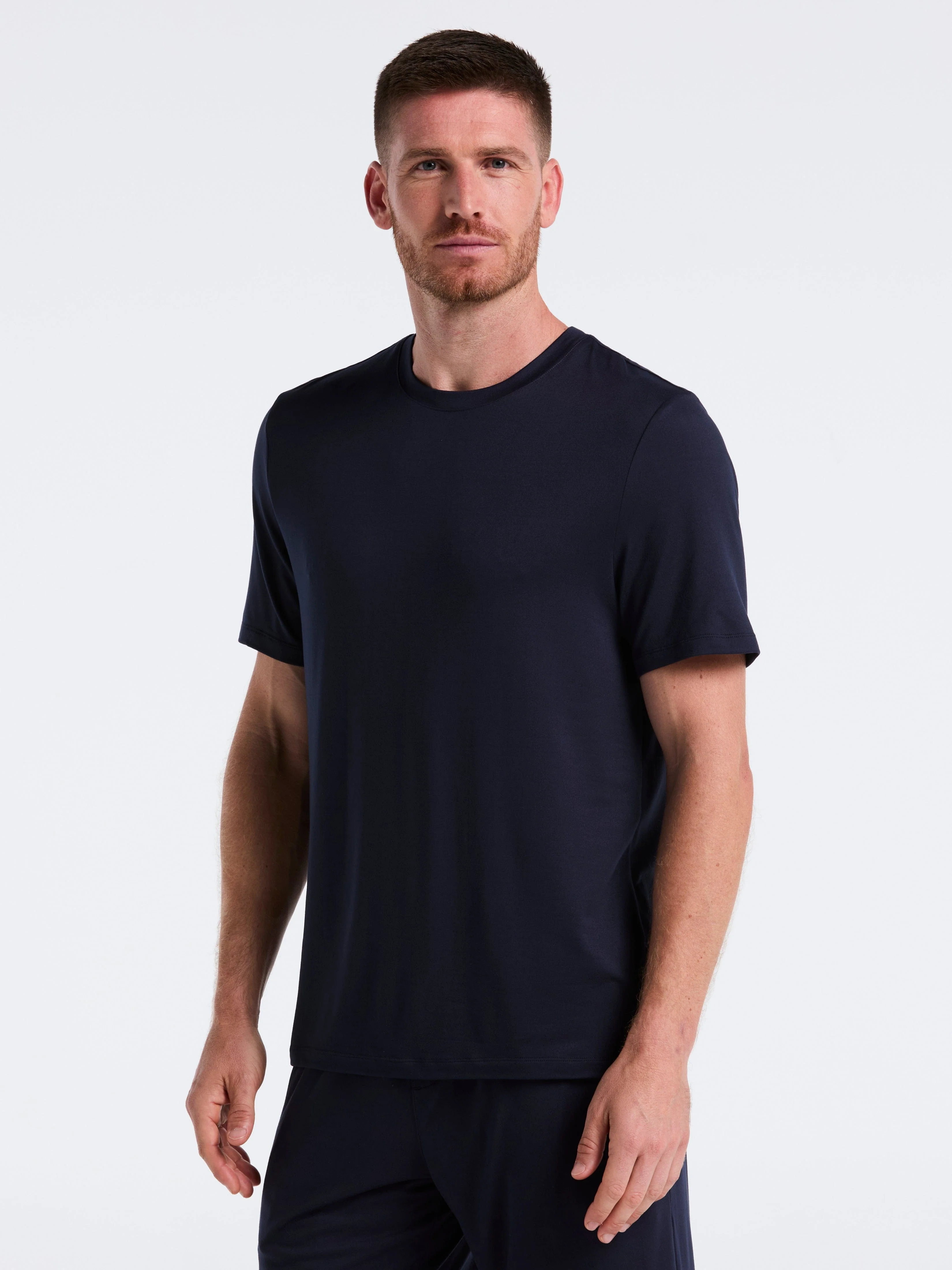 Short Sleeve Jersey Crew Neck Sleep Top - Image 5