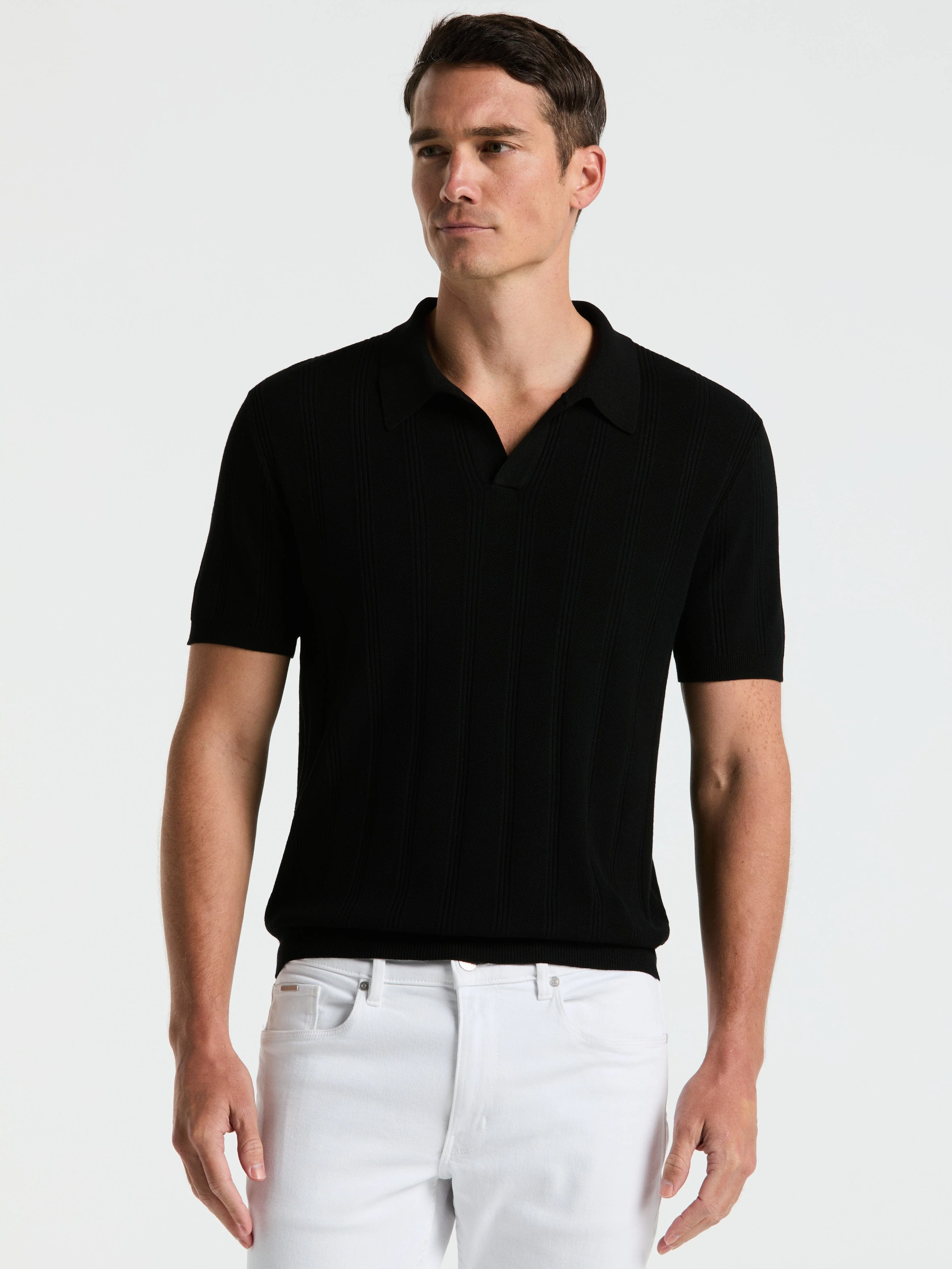 Mesh Stripe Sweater Polo - Image 12