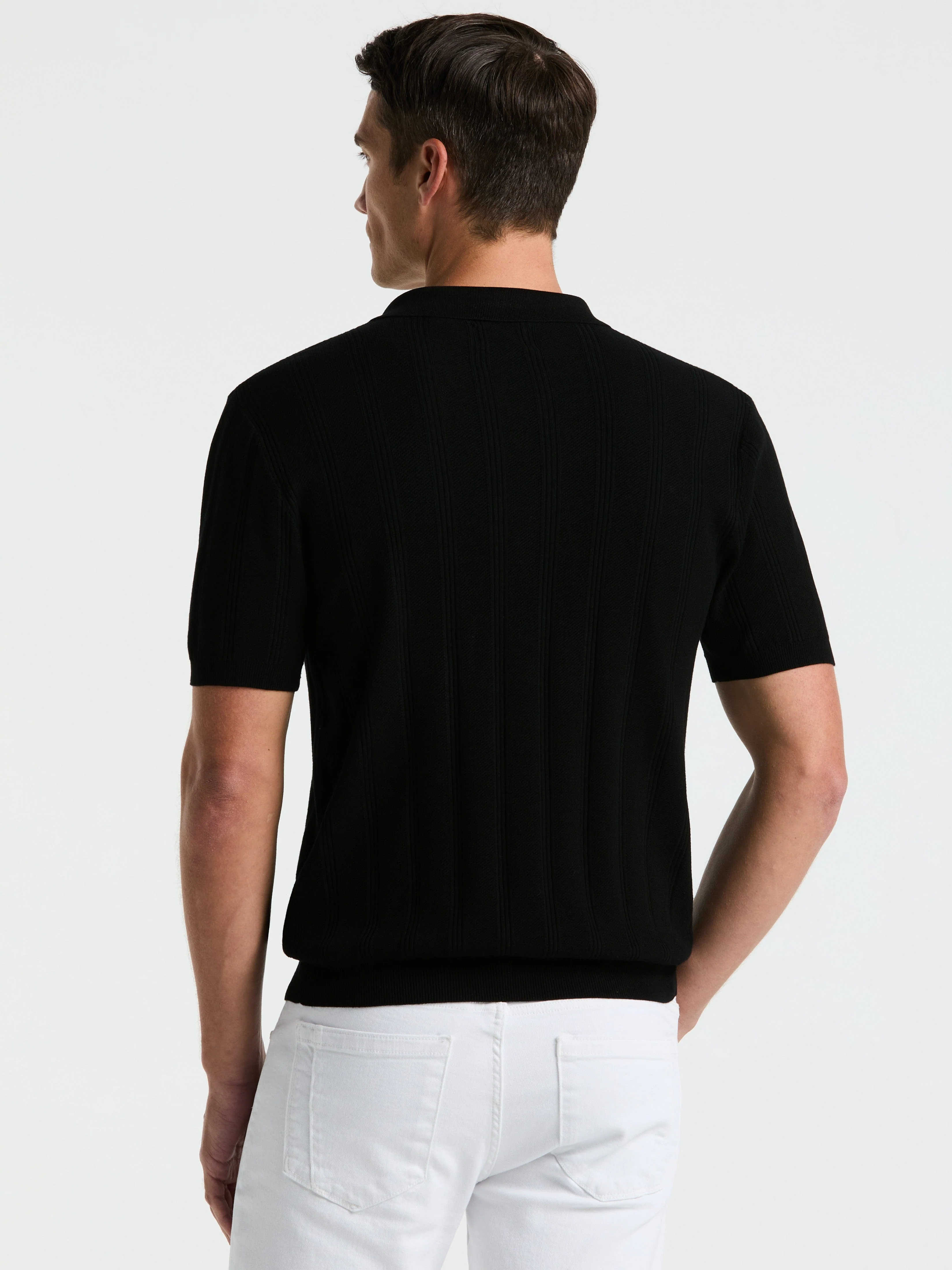 Mesh Stripe Sweater Polo - Image 14