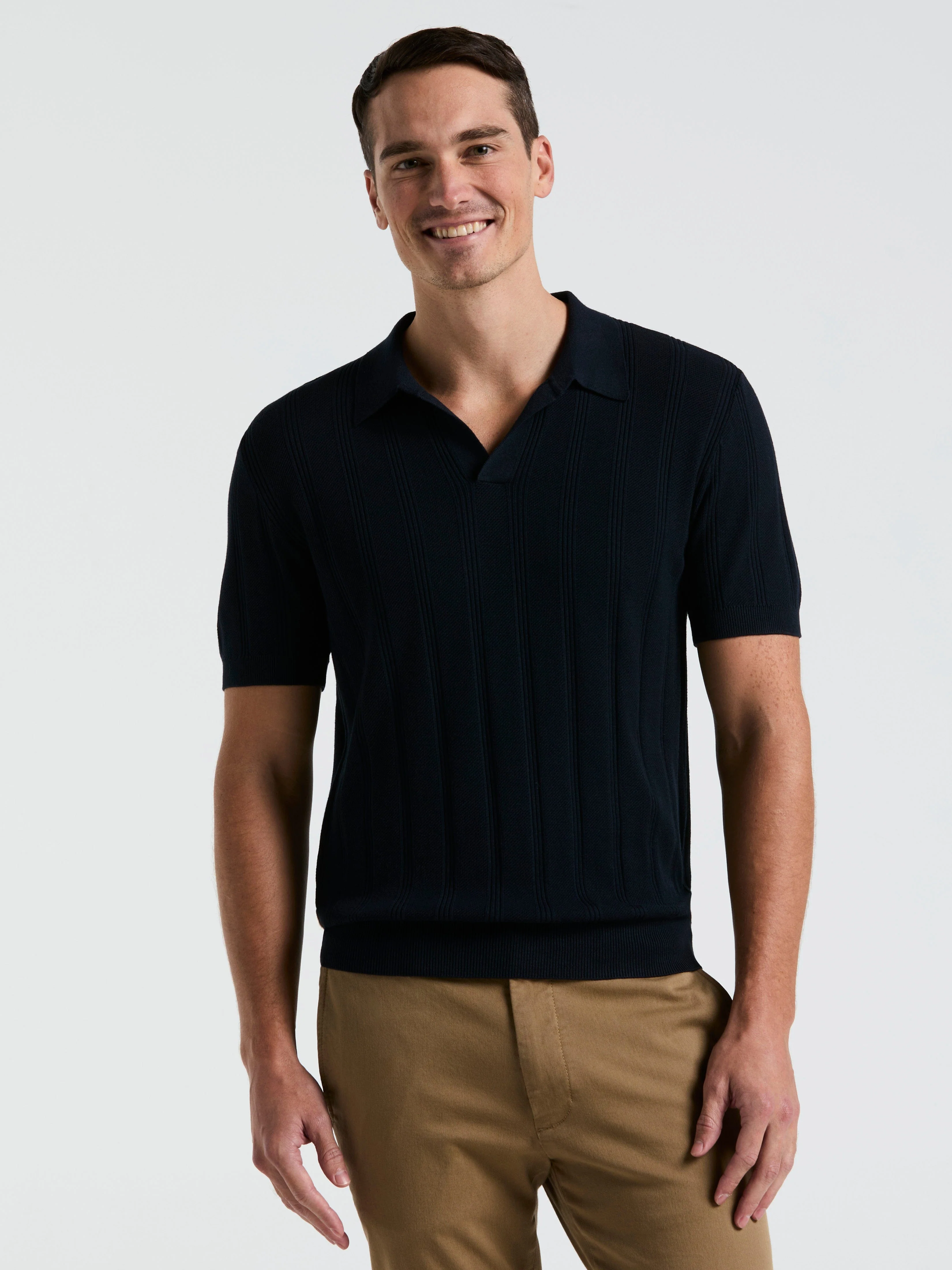 Mesh Stripe Sweater Polo - Image 16