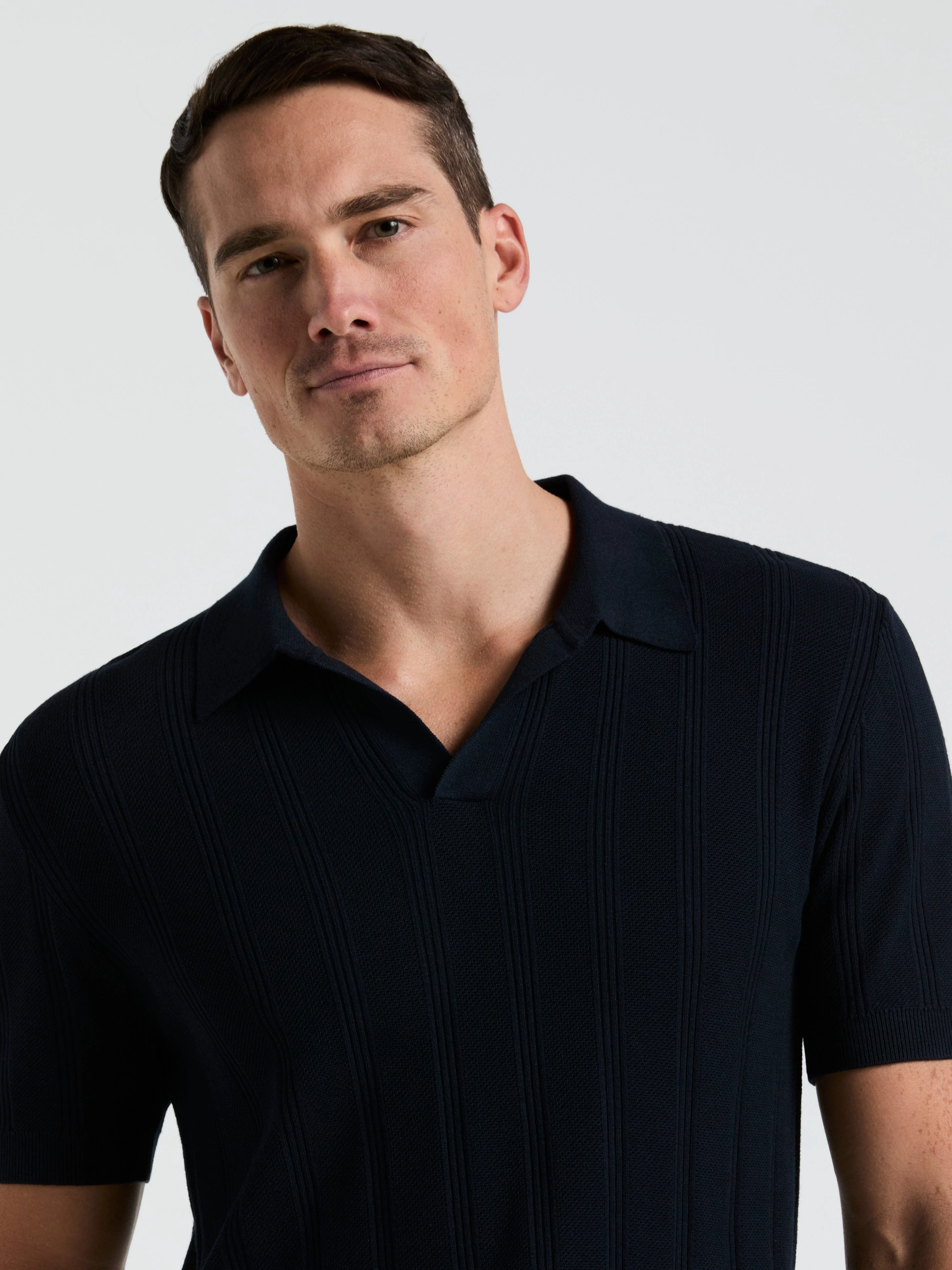 Mesh Stripe Sweater Polo - Image 17