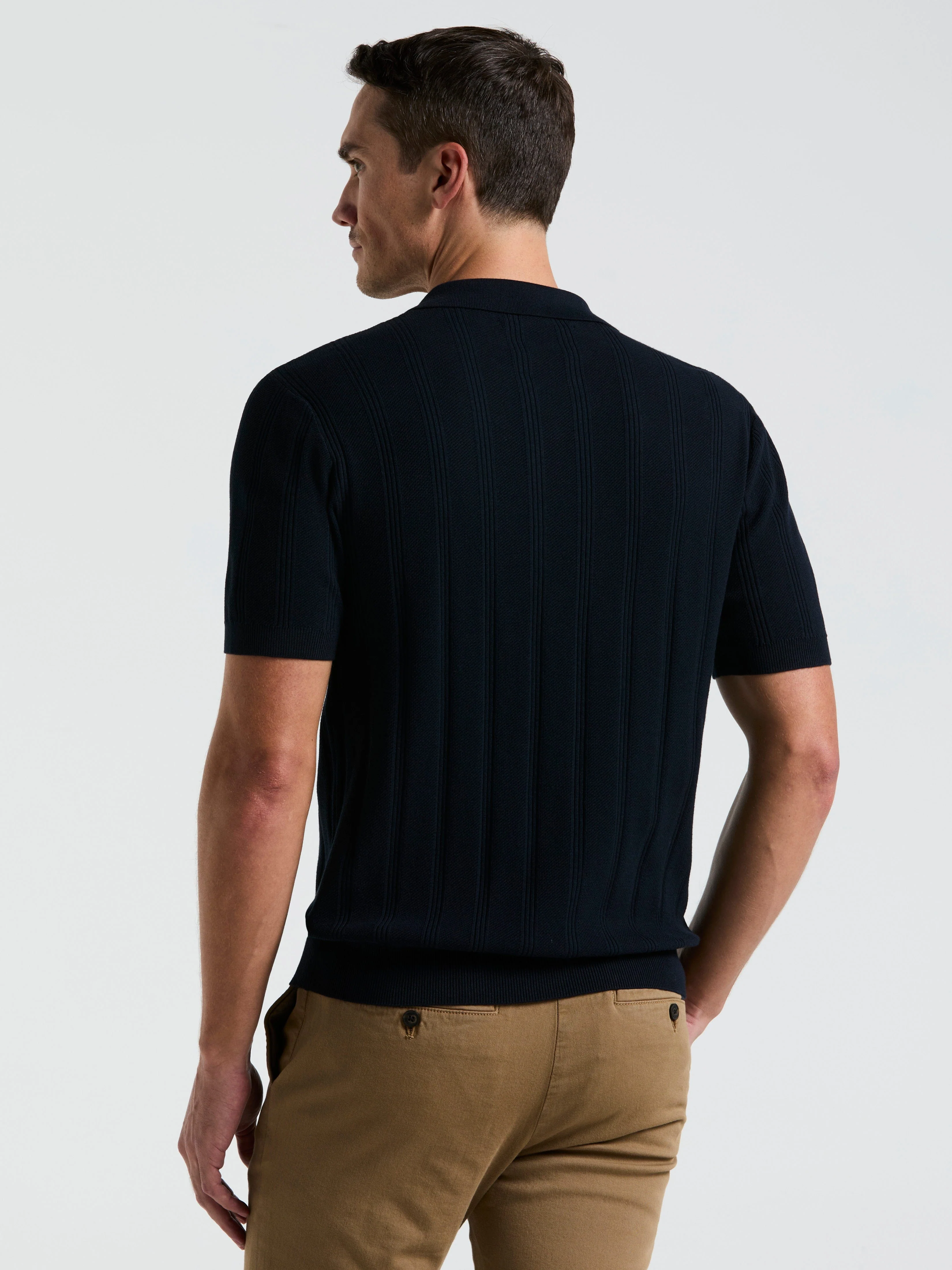 Mesh Stripe Sweater Polo - Image 18