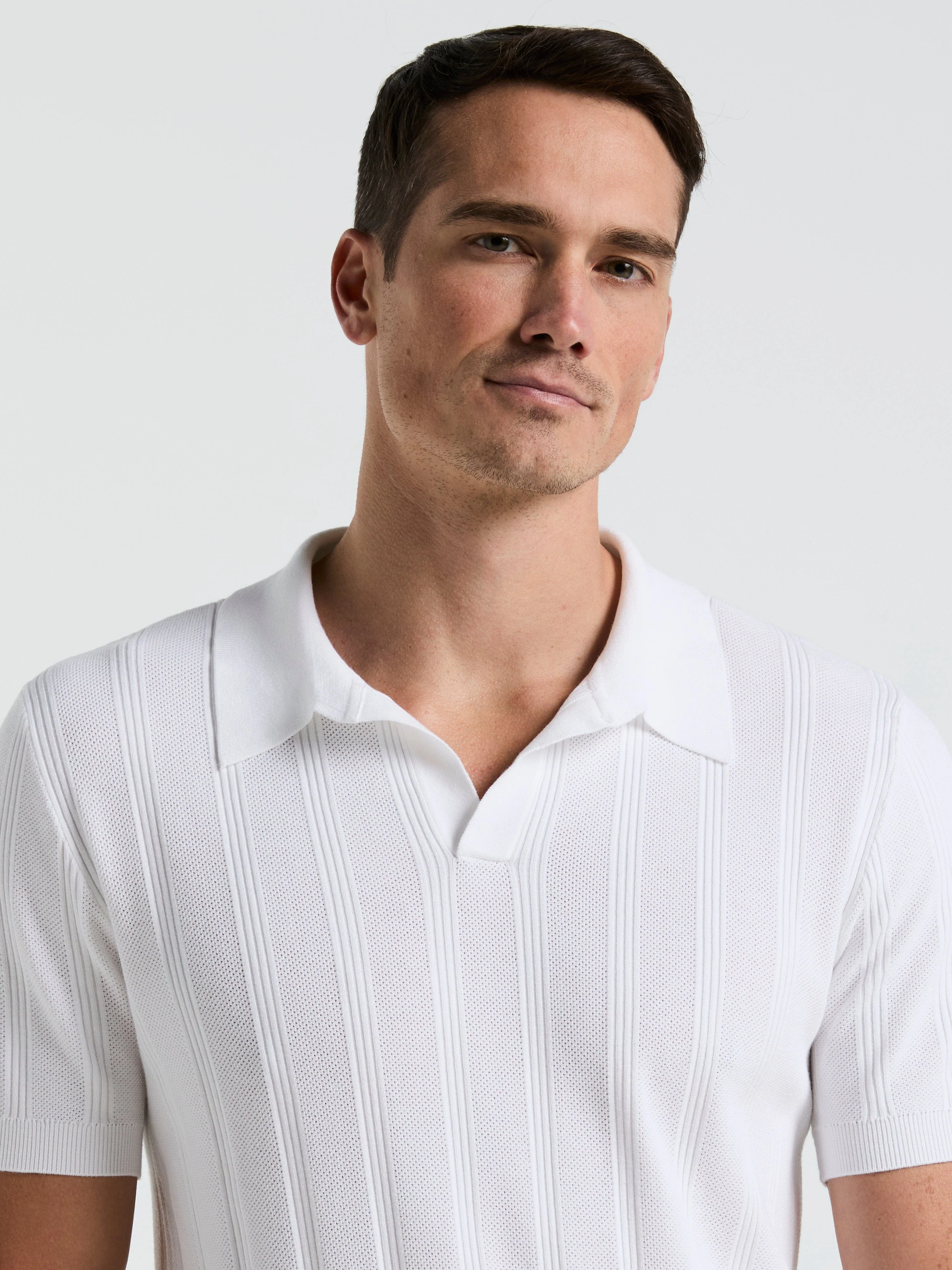 Mesh Stripe Sweater Polo - Image 21
