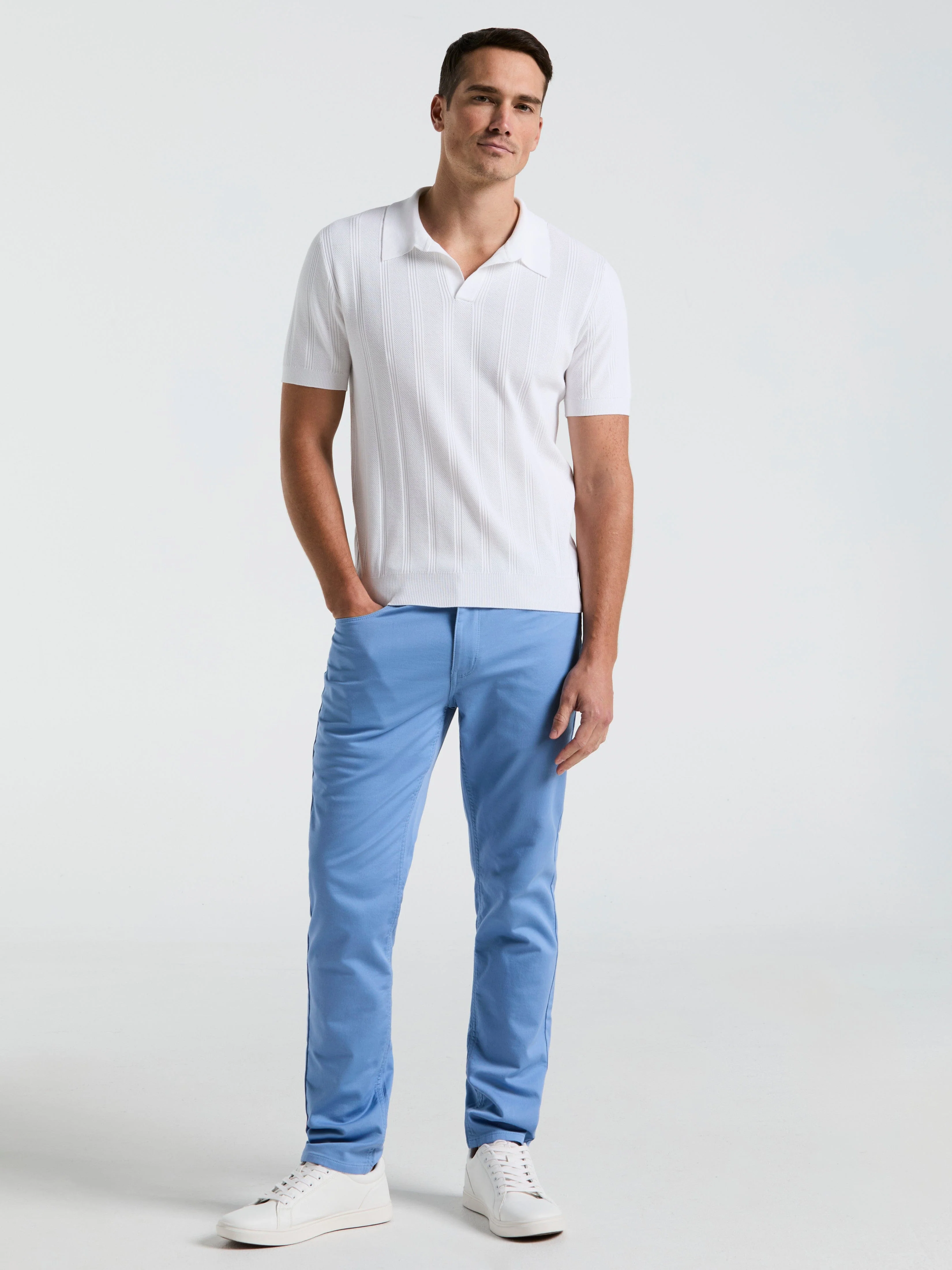 Mesh Stripe Sweater Polo - Image 23