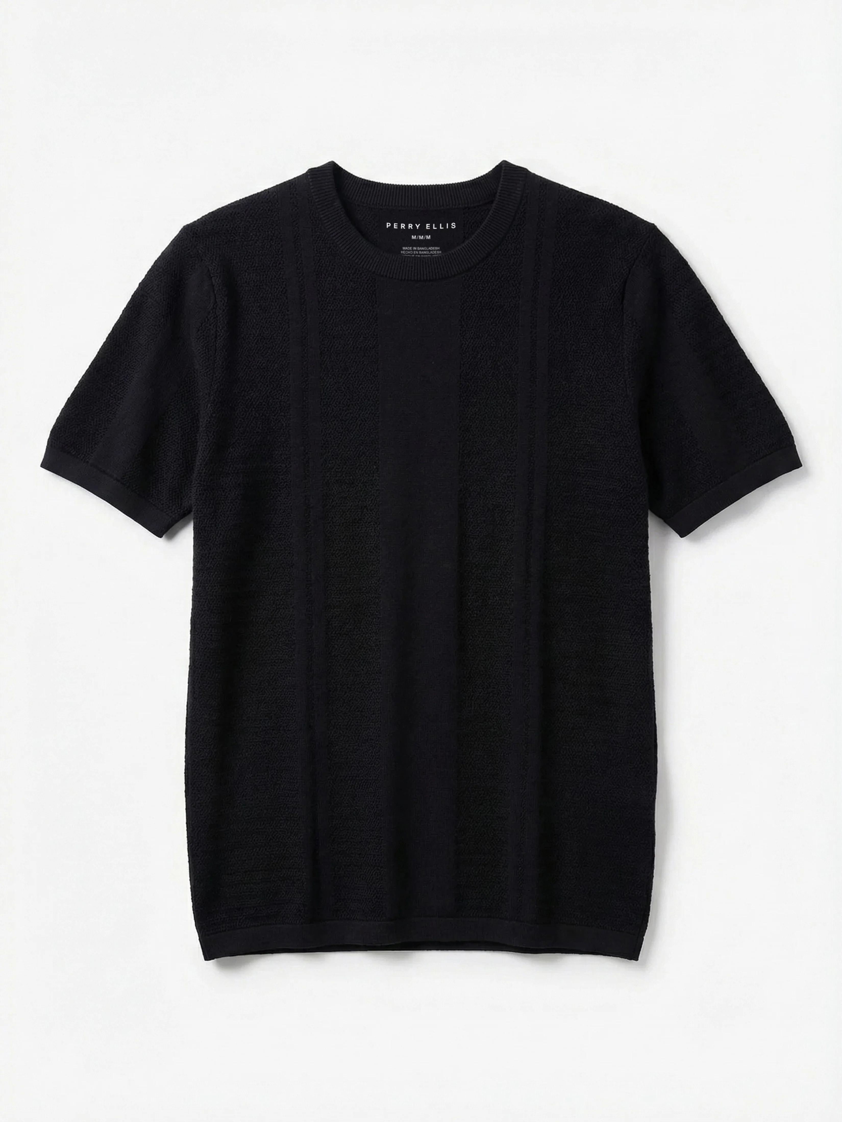 Textured Stripe Crew Neck Sweater Tee - Image 16