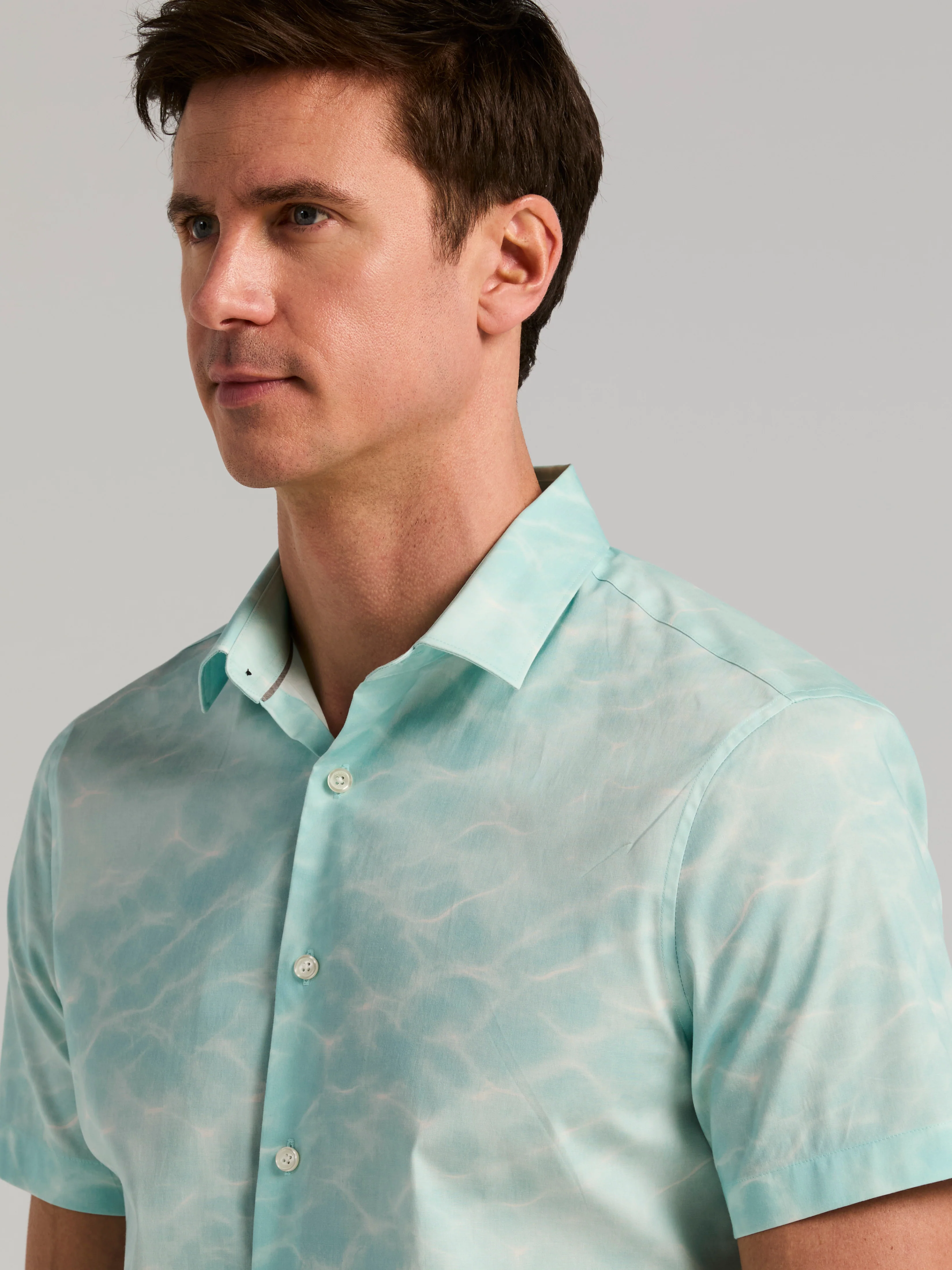 Water Print TENCEL™ Poplin Cotton Shirt - Image 2