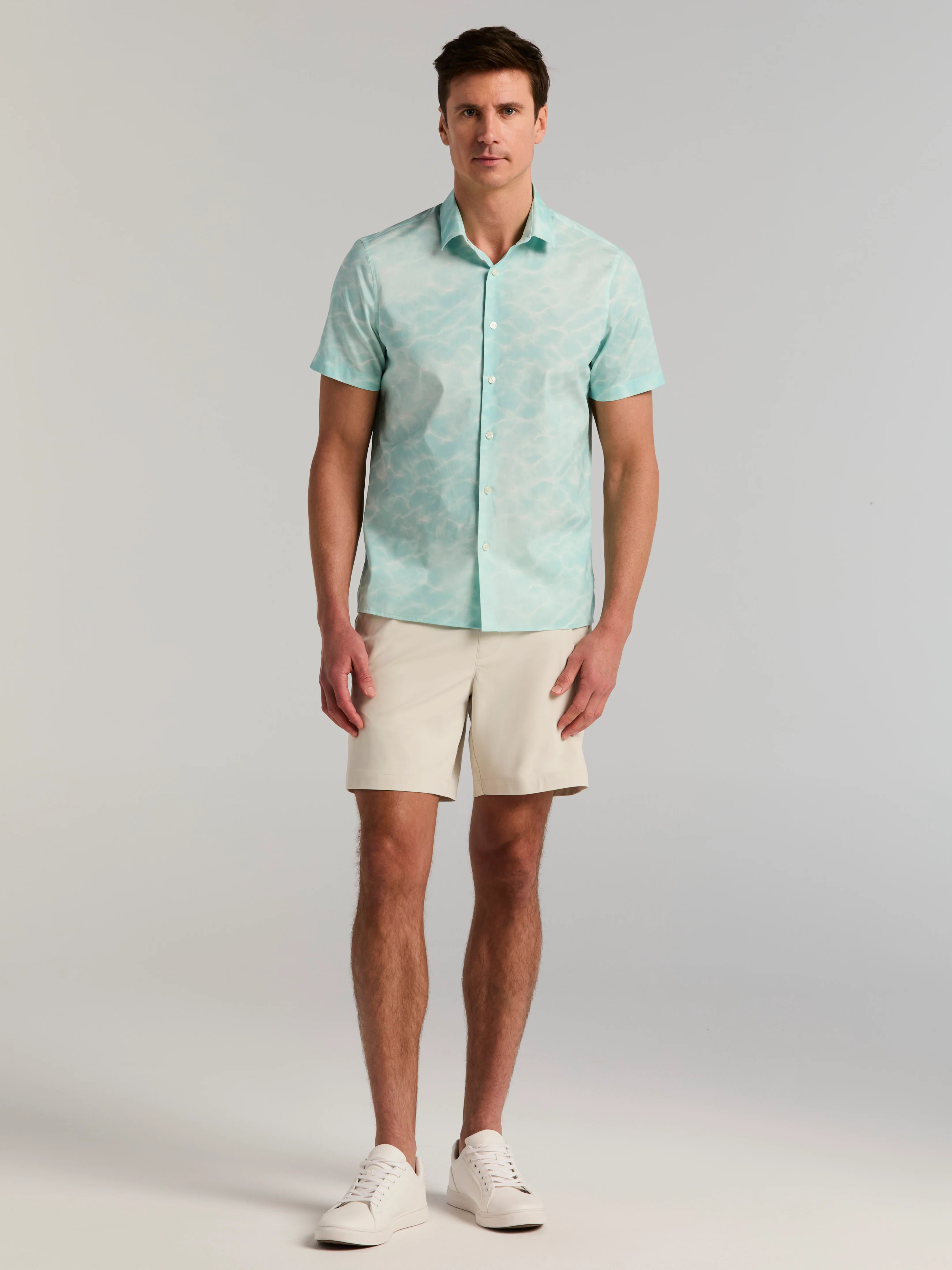 Water Print TENCEL™ Poplin Cotton Shirt - Image 5