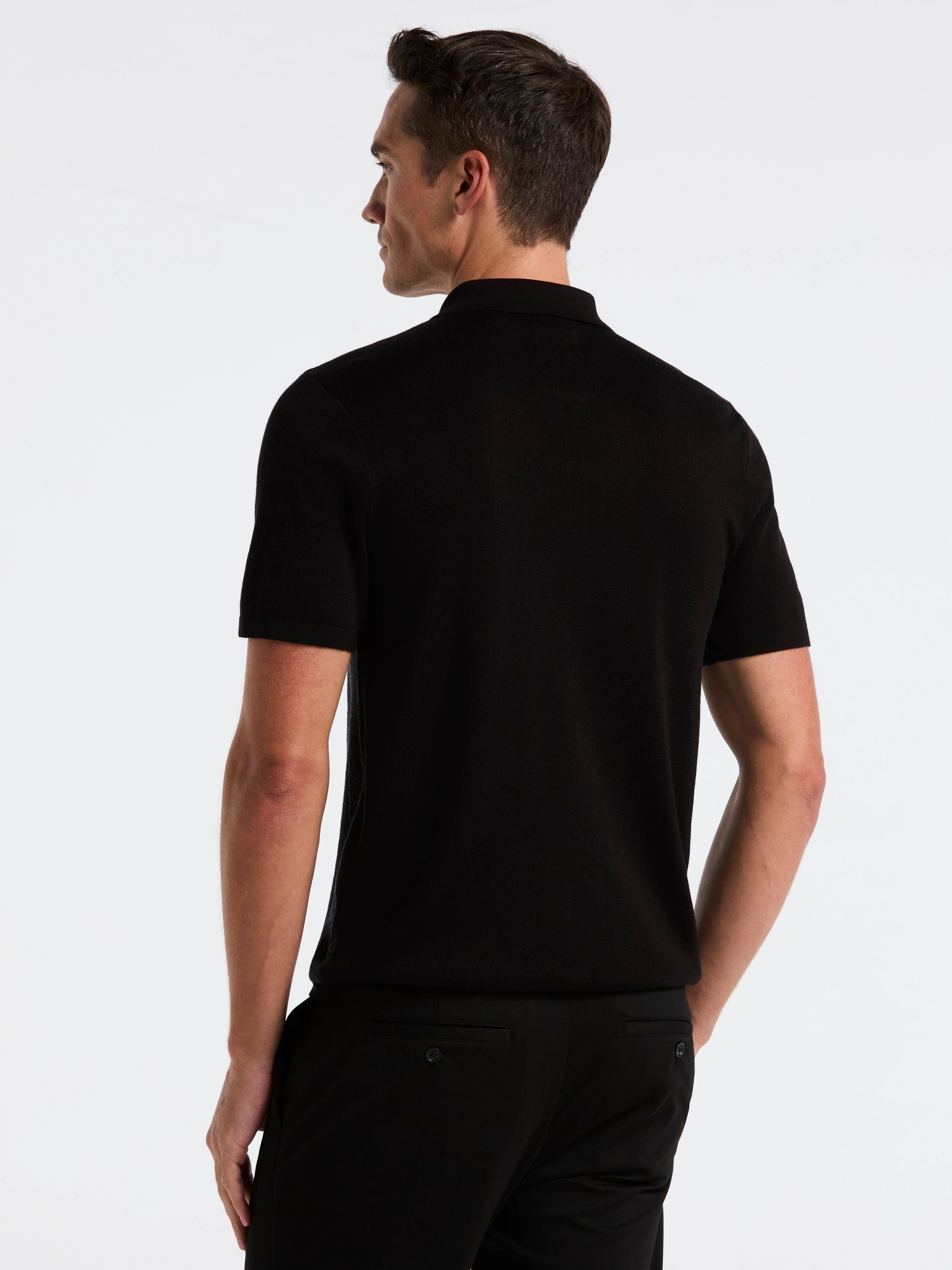 Short Sleeve Zip Polo Shirt - Image 3