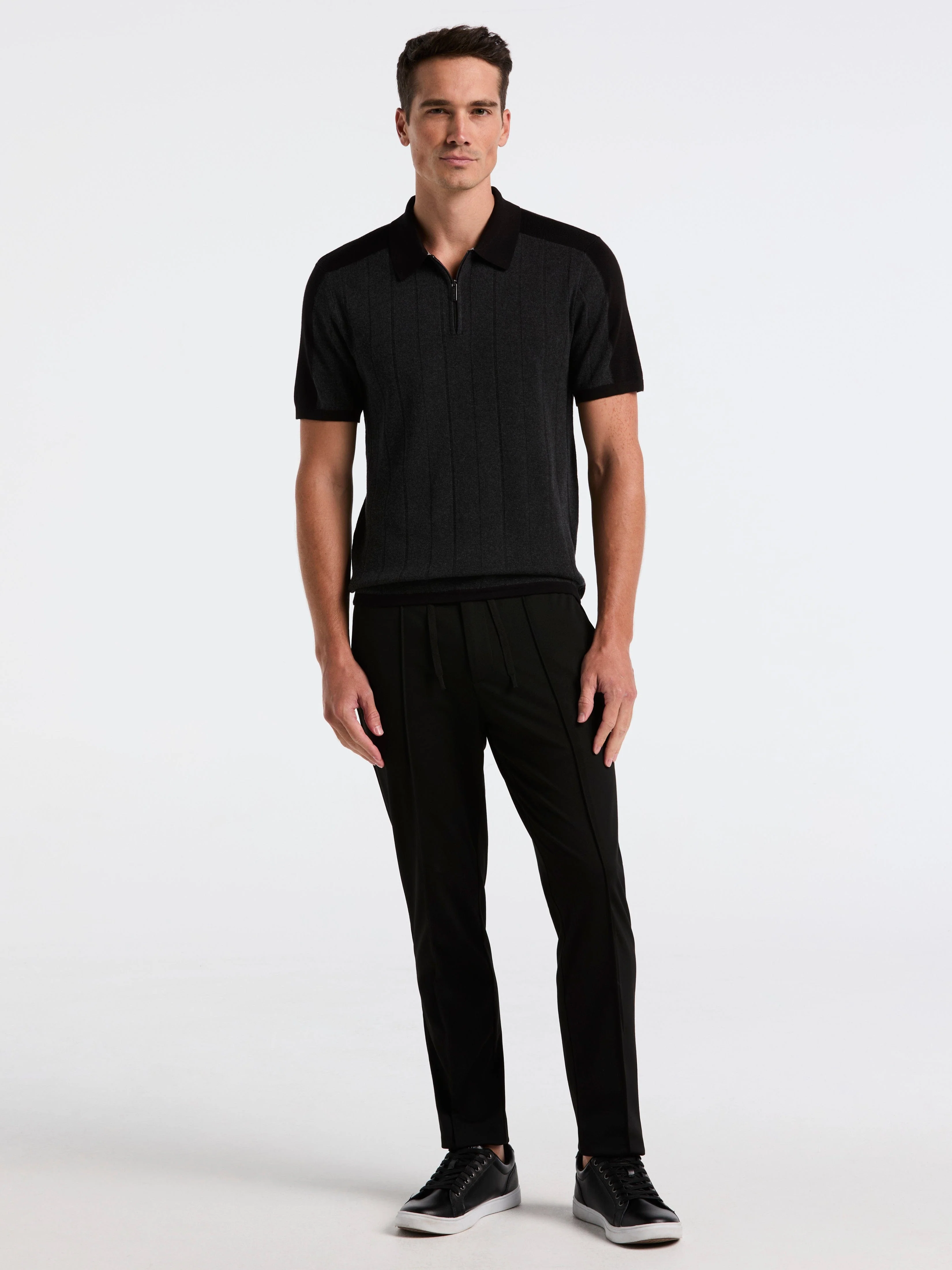 Short Sleeve Zip Polo Shirt - Image 4