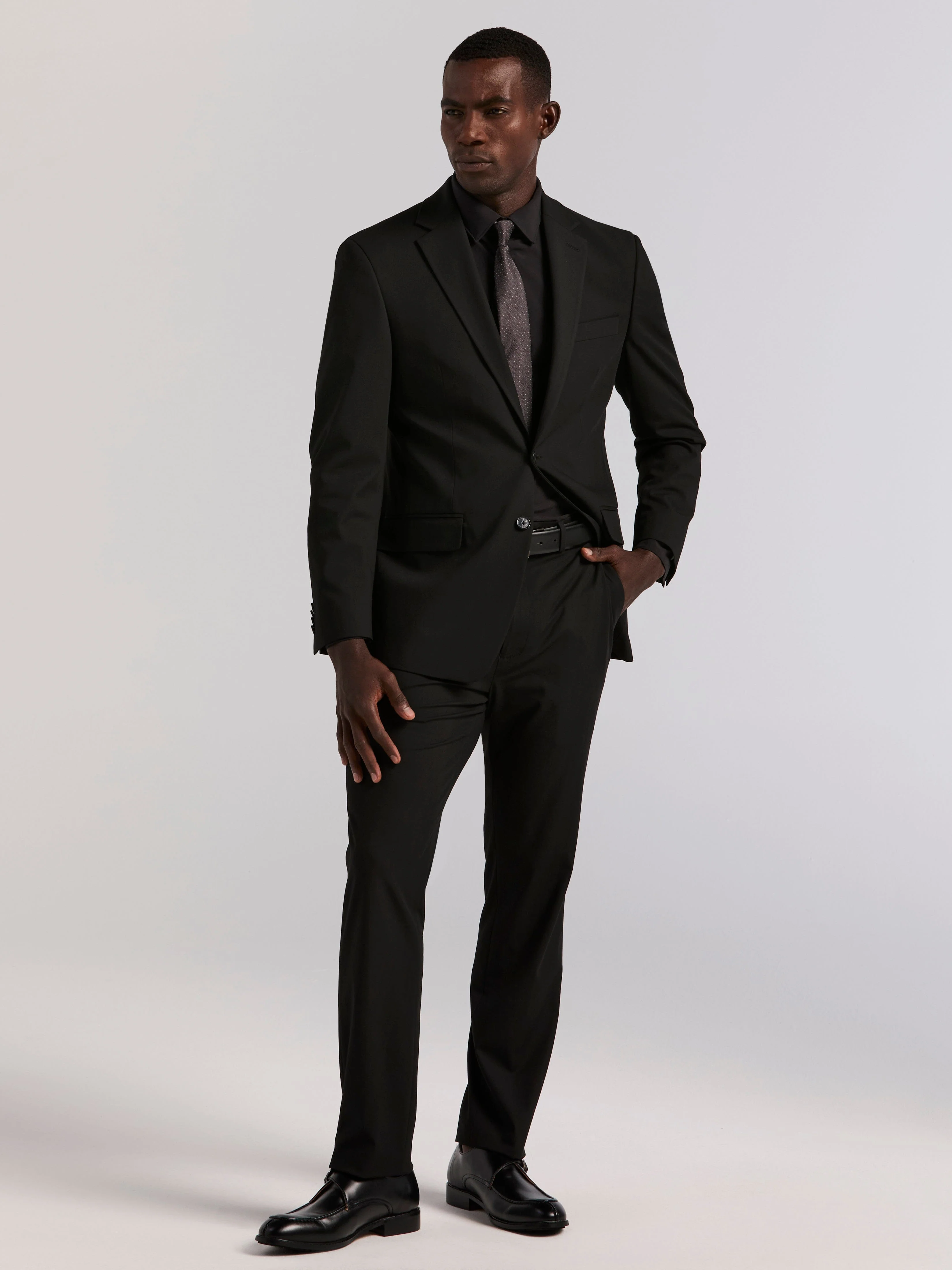 Slim Fit Gabardine Suit Jacket - Image 10