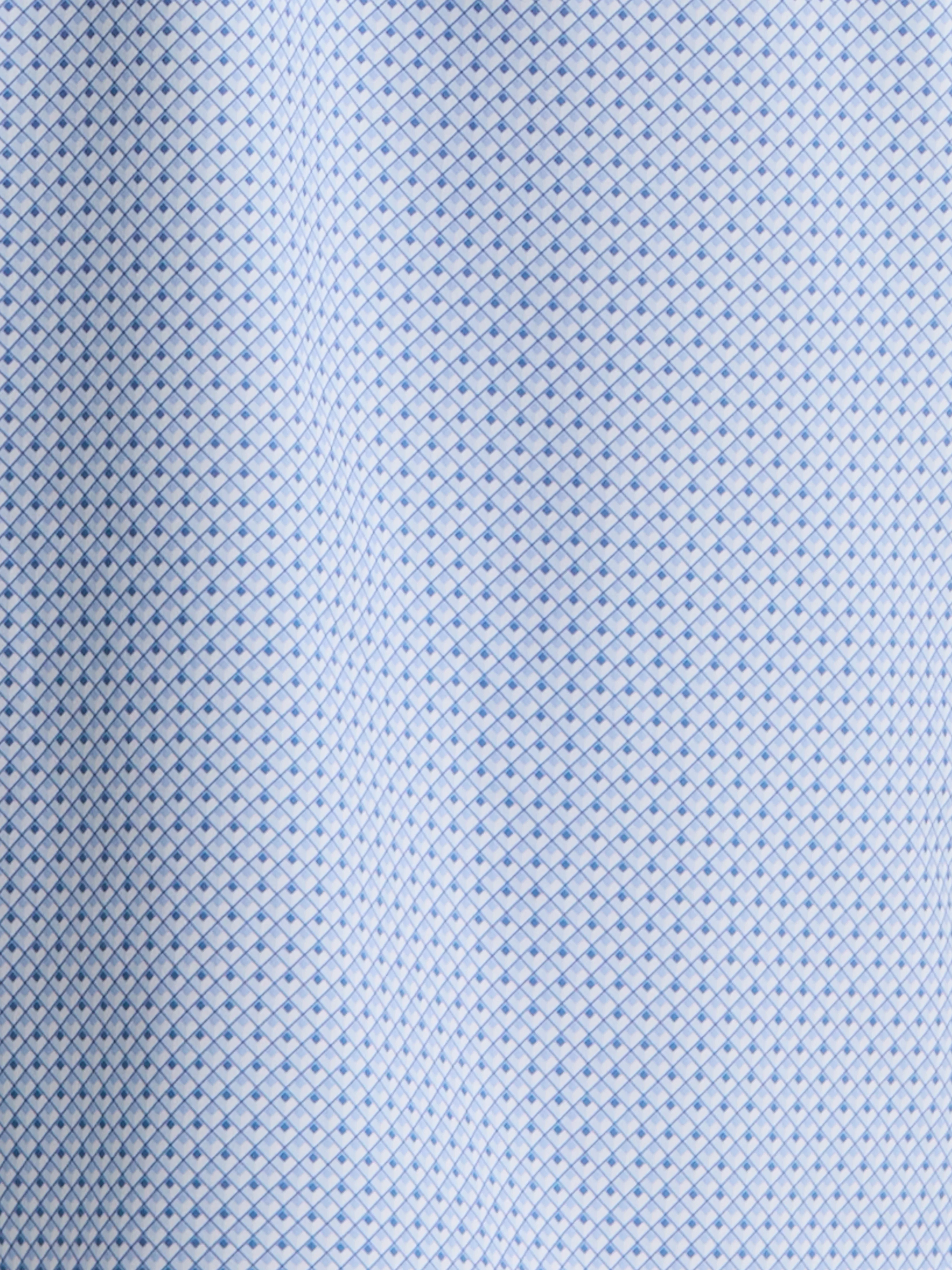 Slim Fit Cube Geometric Print Shirt - Image 9