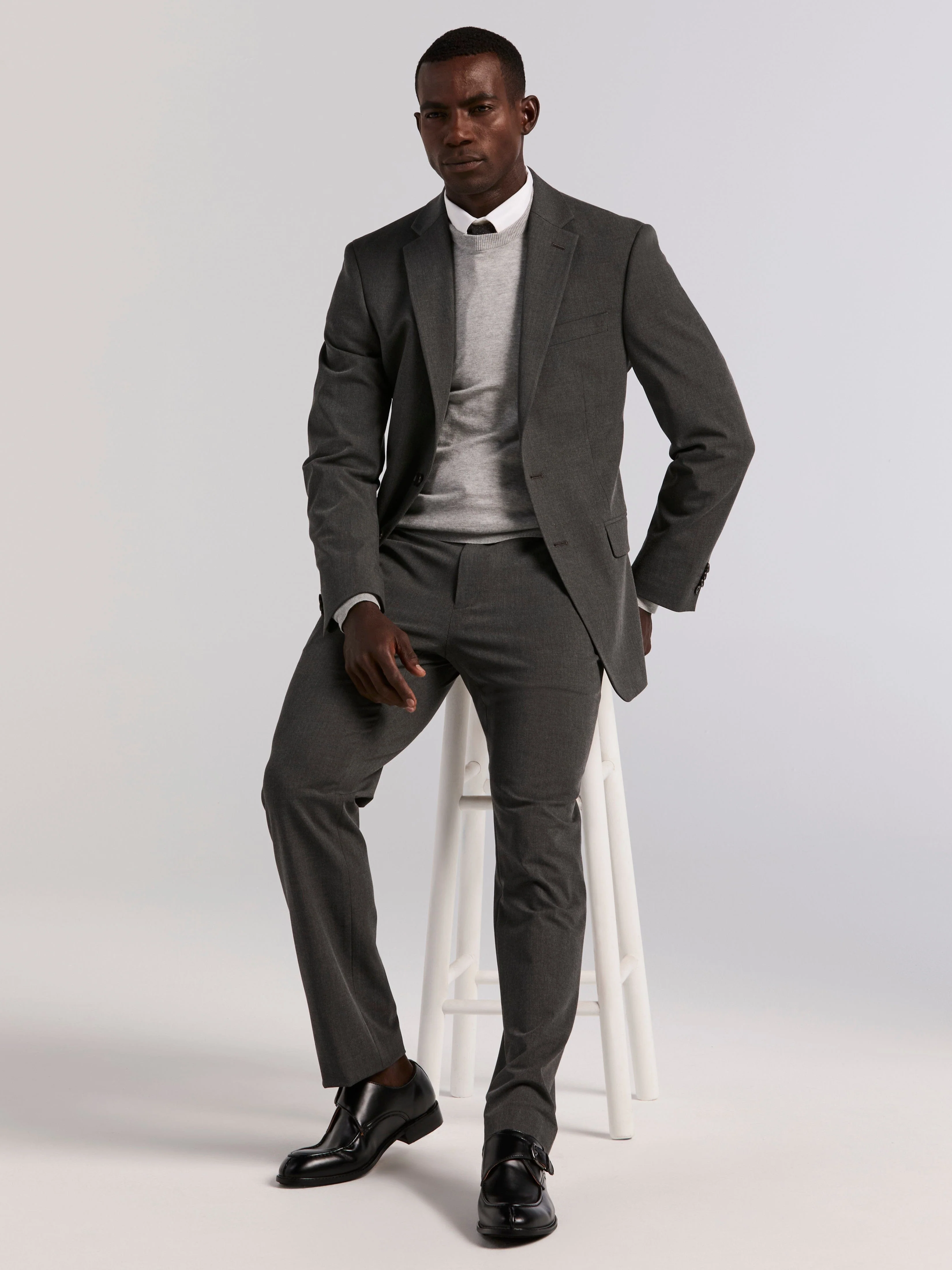 Slim Fit Gabardine Suit - Image 12