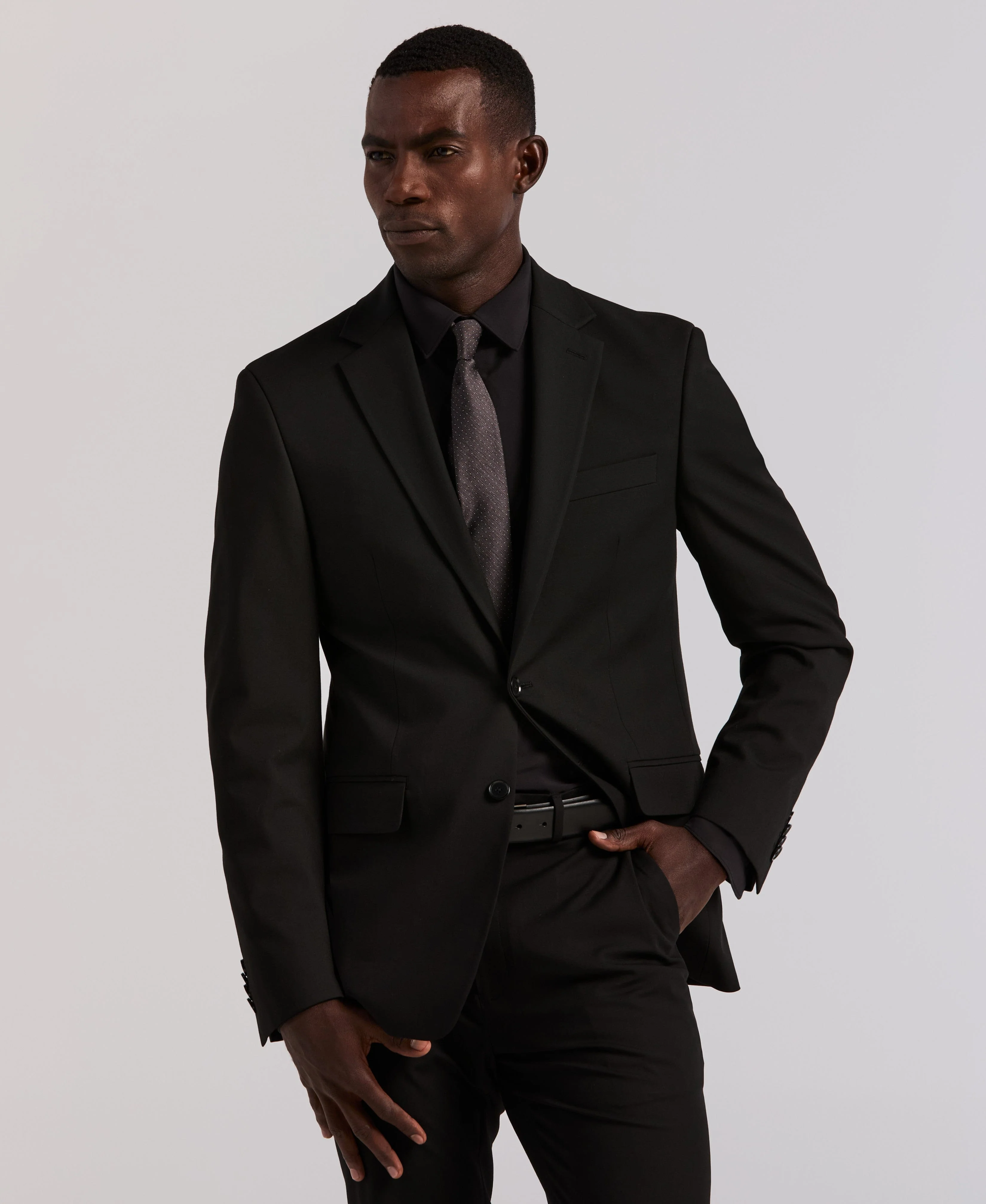 Slim Fit Gabardine Suit - Image 4