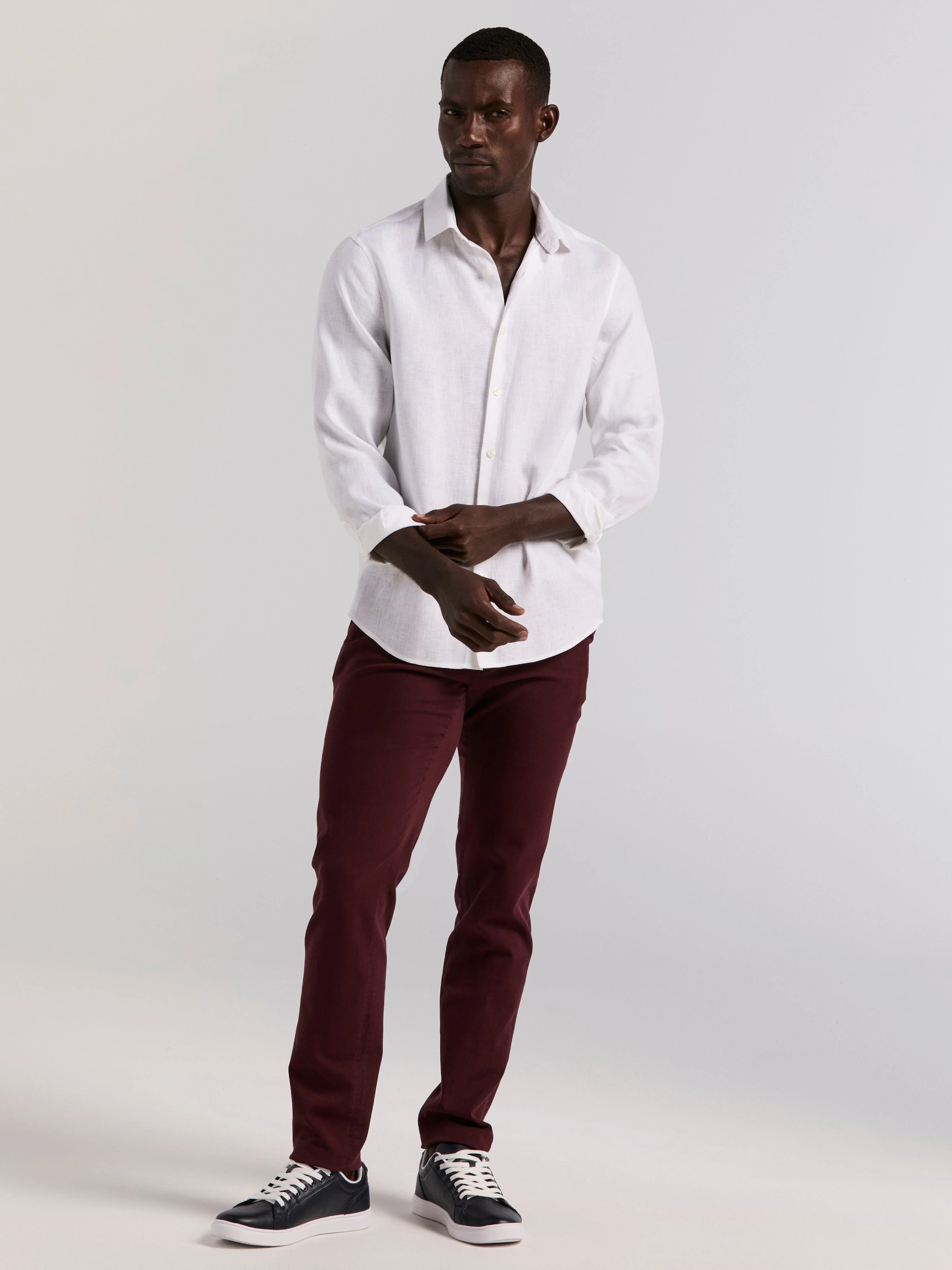 Slim Fit Dyed Solid Twill Chino Pant - Image 23