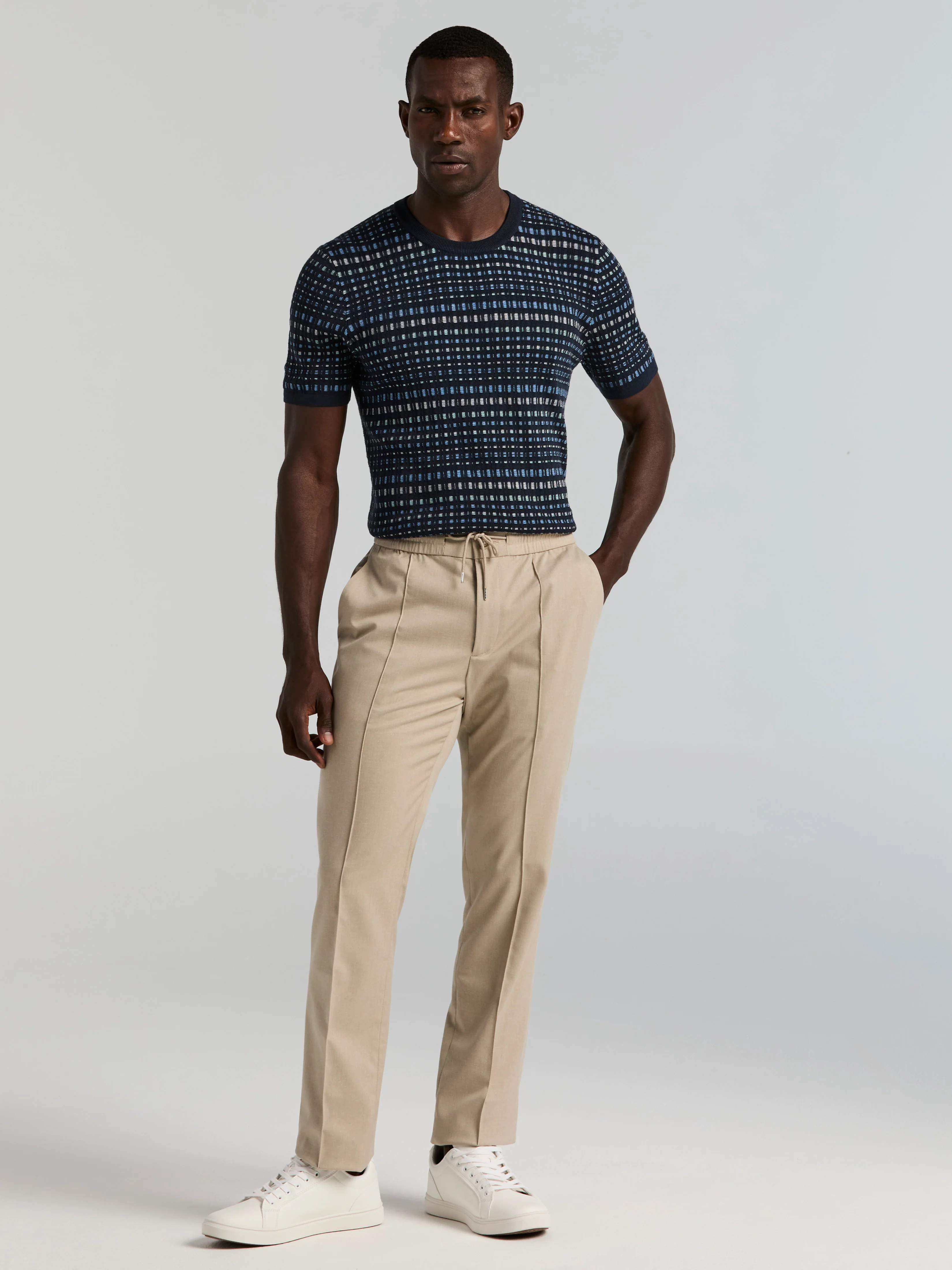 Slim Fit Linen Blend Drawstring Pant - Image 4