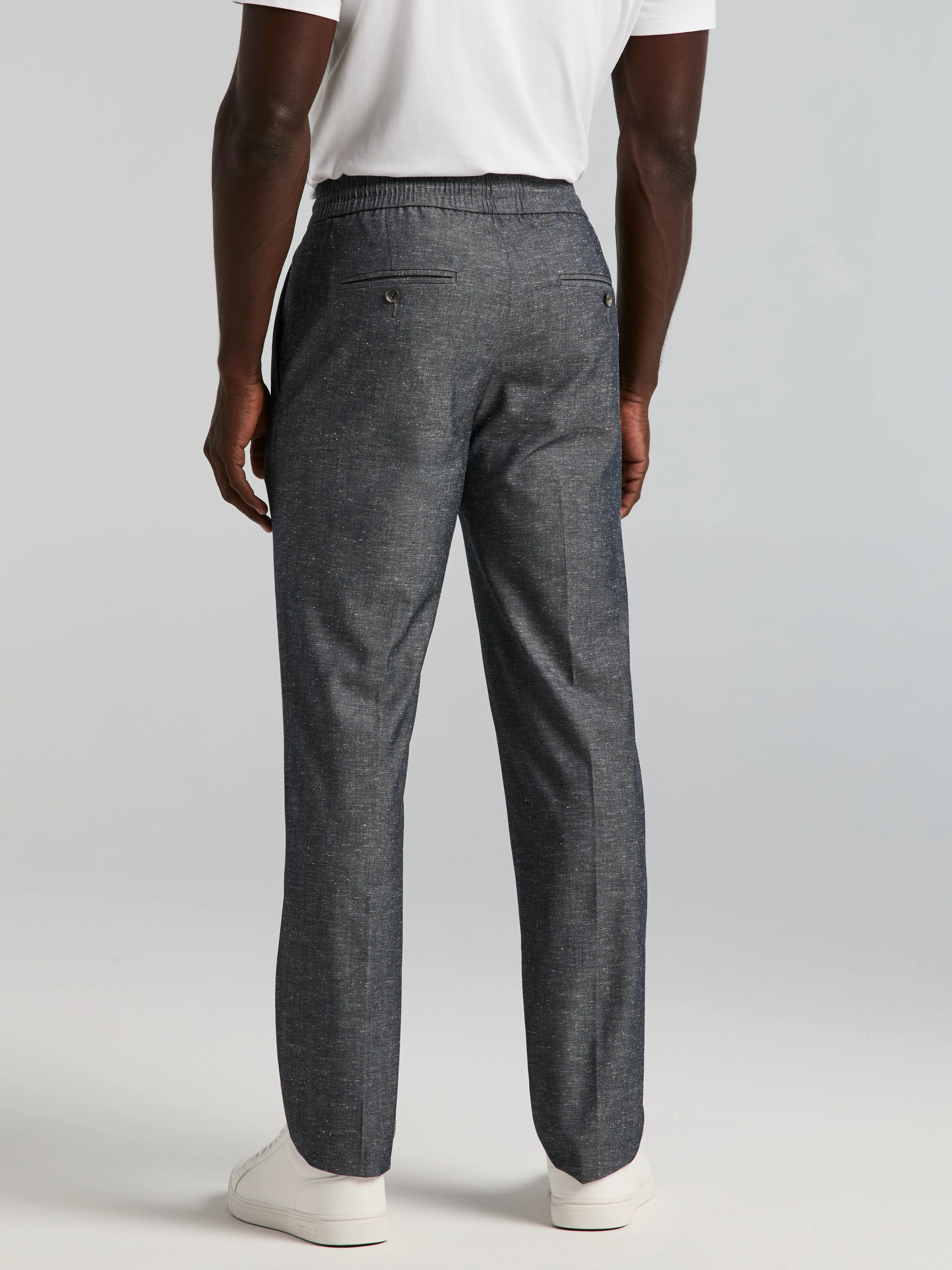 Slim Fit Linen Blend Drawstring Pant - Image 8