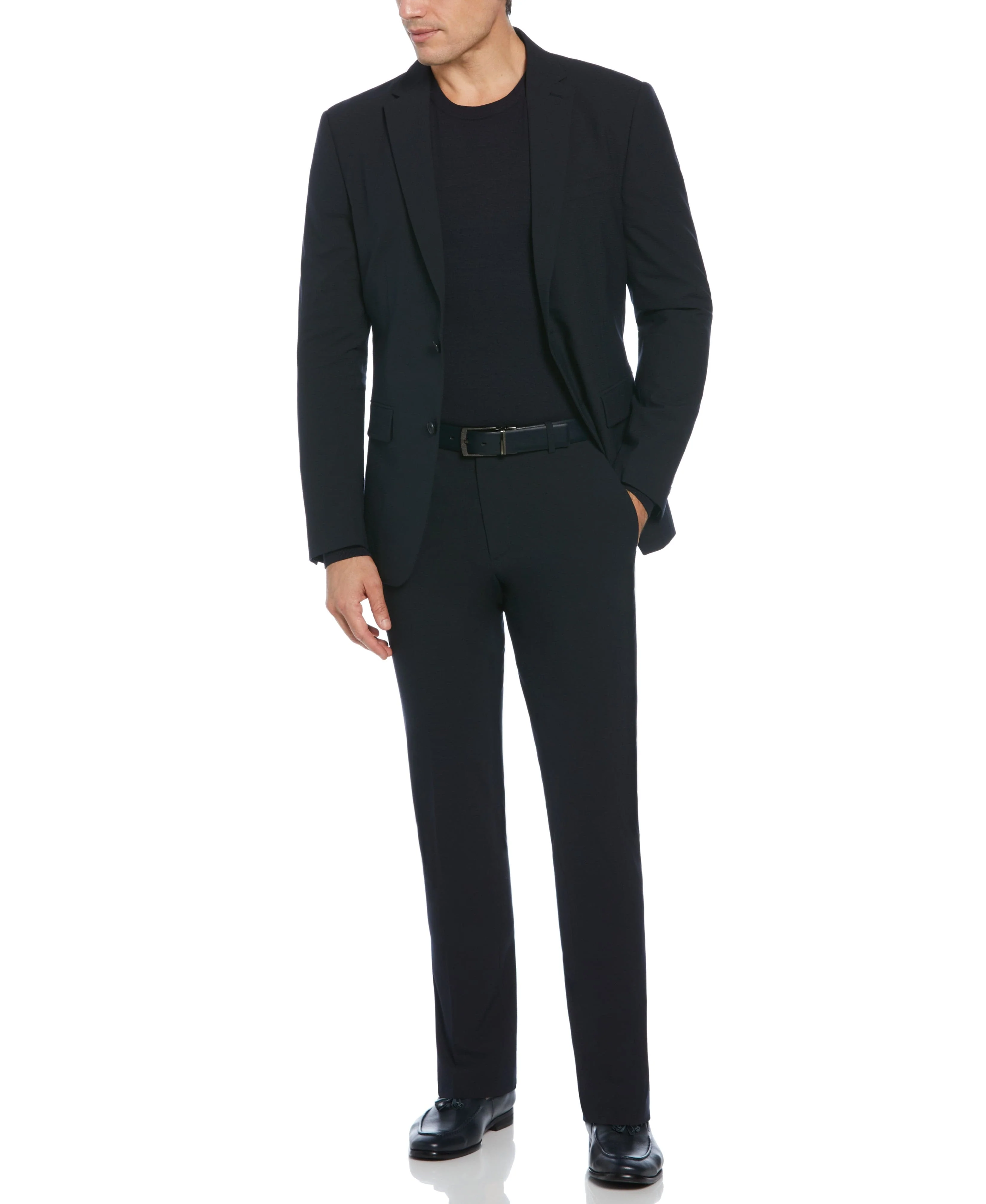 Slim Fit Micro Check Suit Jacket - Image 5