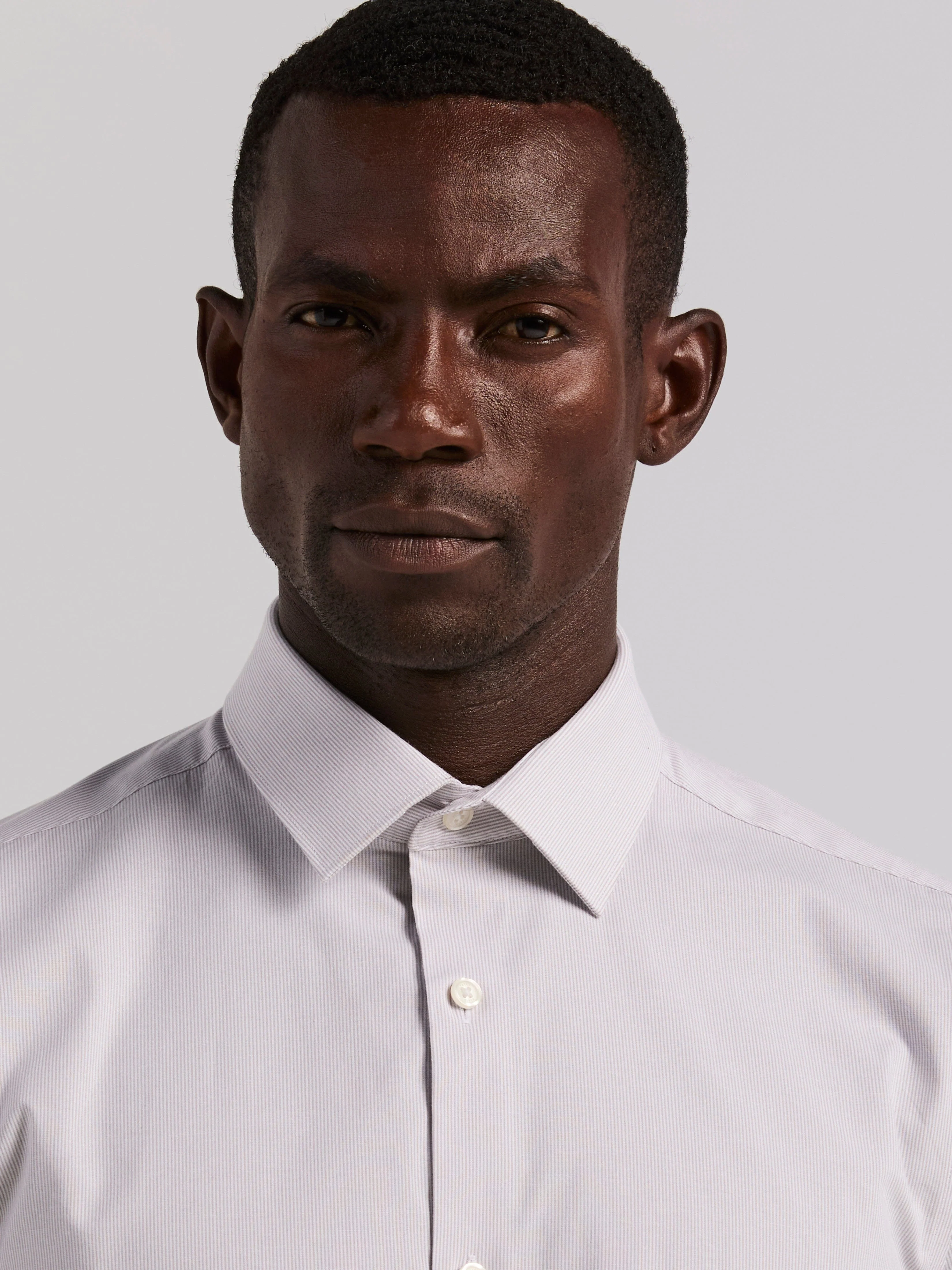 Slim Fit Mini Stripe Dress Shirt - Image 2