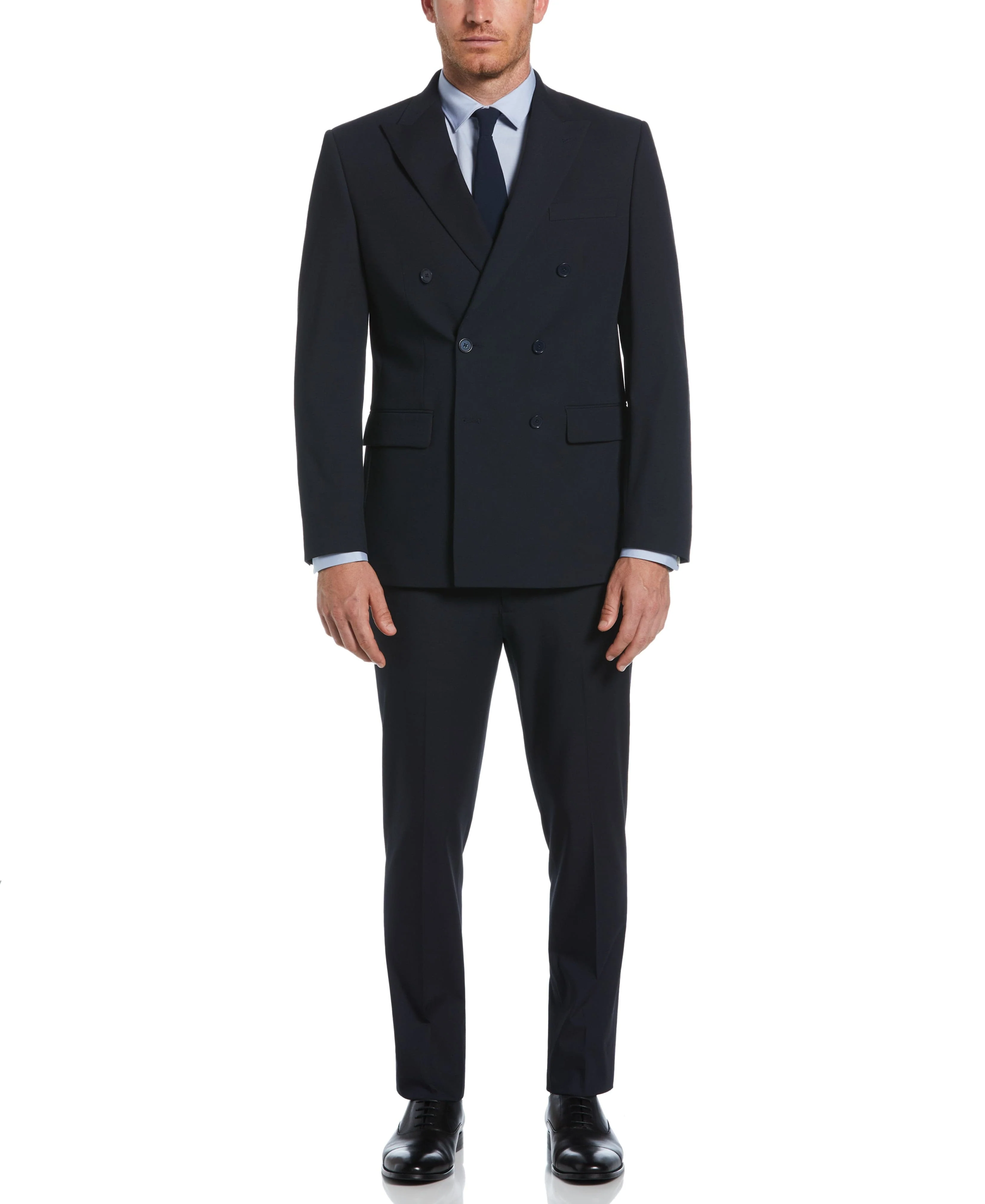 Slim Fit Double Breasted Peak Lapel Suit Jacket - Image 5