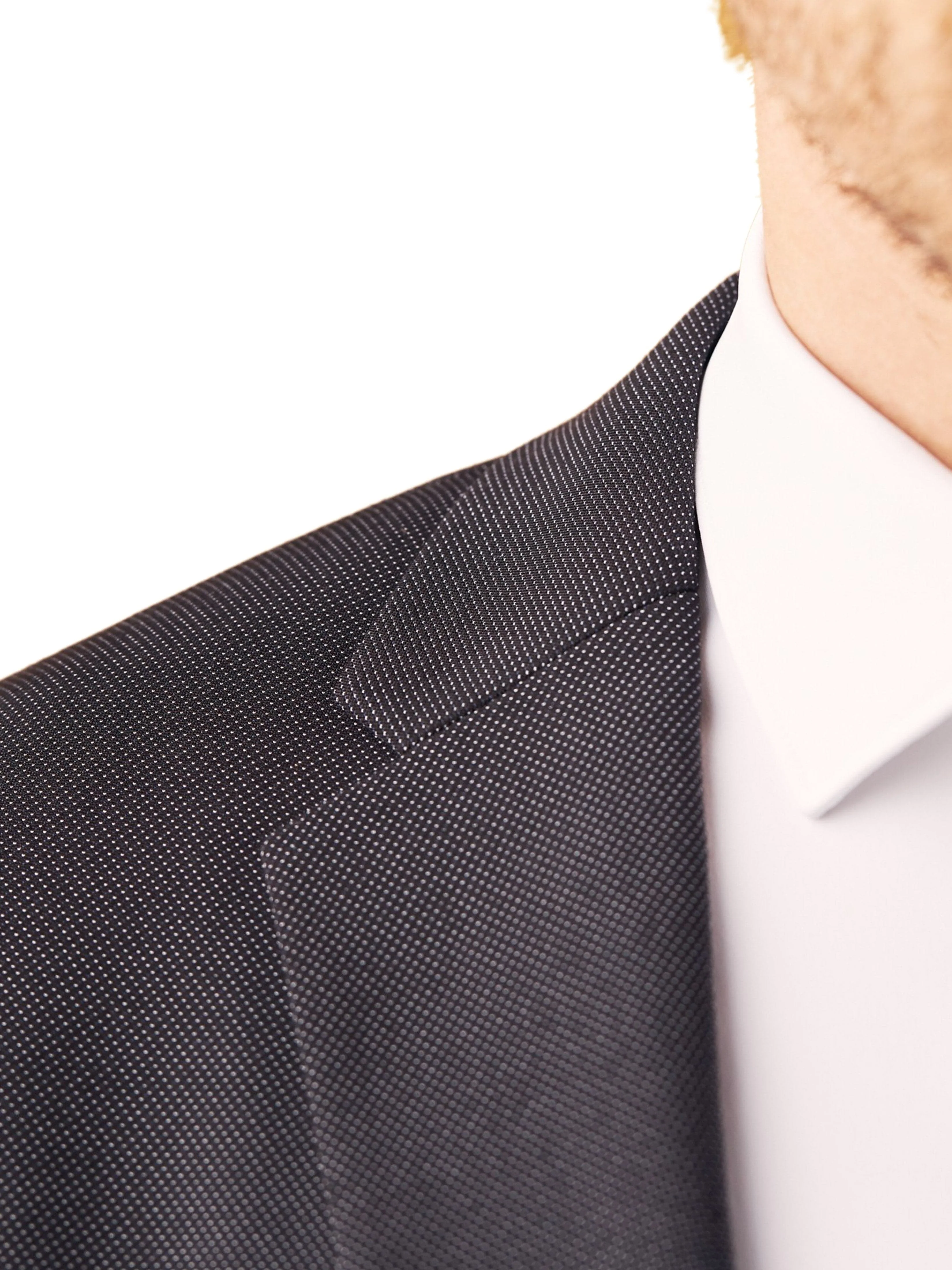Slim Fit Pindot Stretch Knit Suit Jacket - Image 3