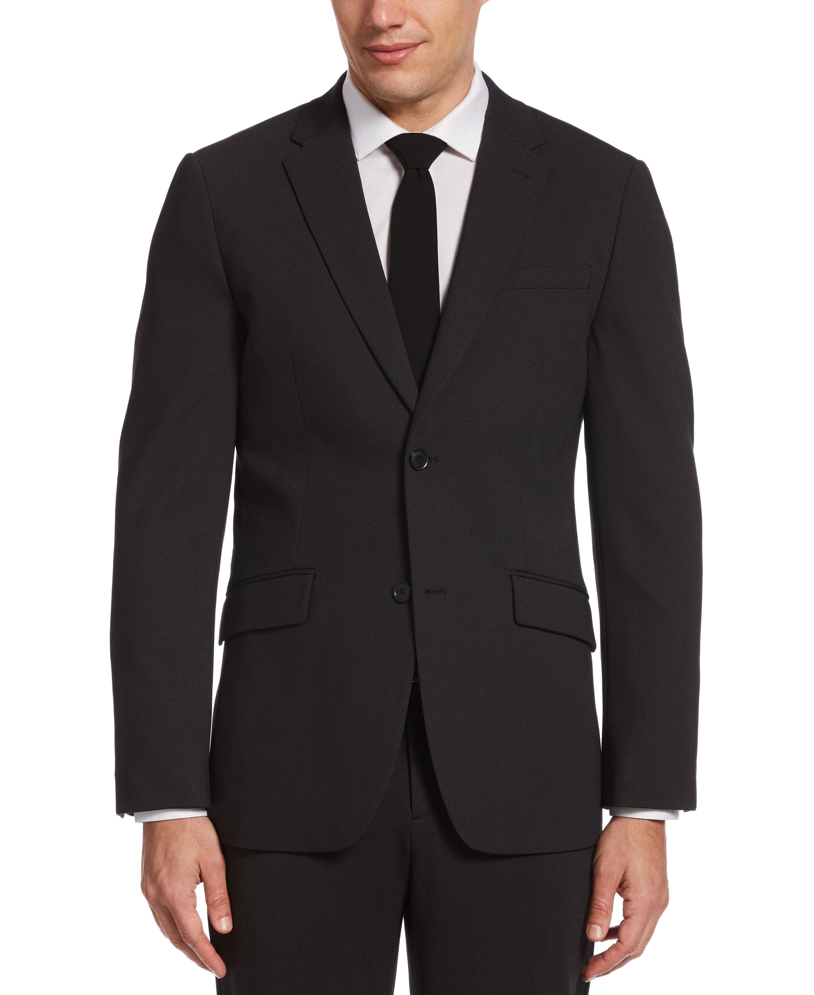 Slim Fit Pindot Stretch Knit Suit Jacket - Image 4