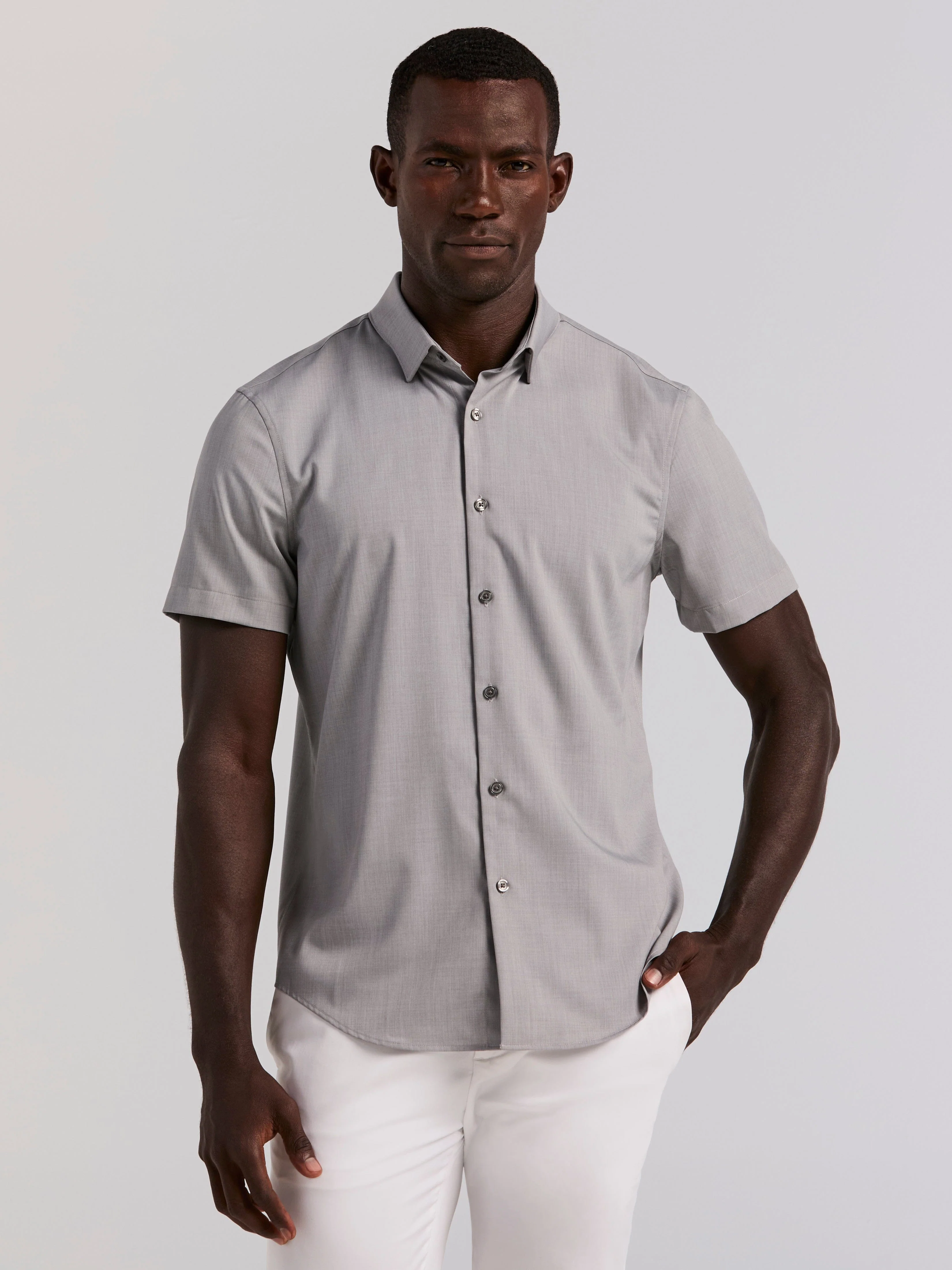 Total Stretch Heathered Shirt