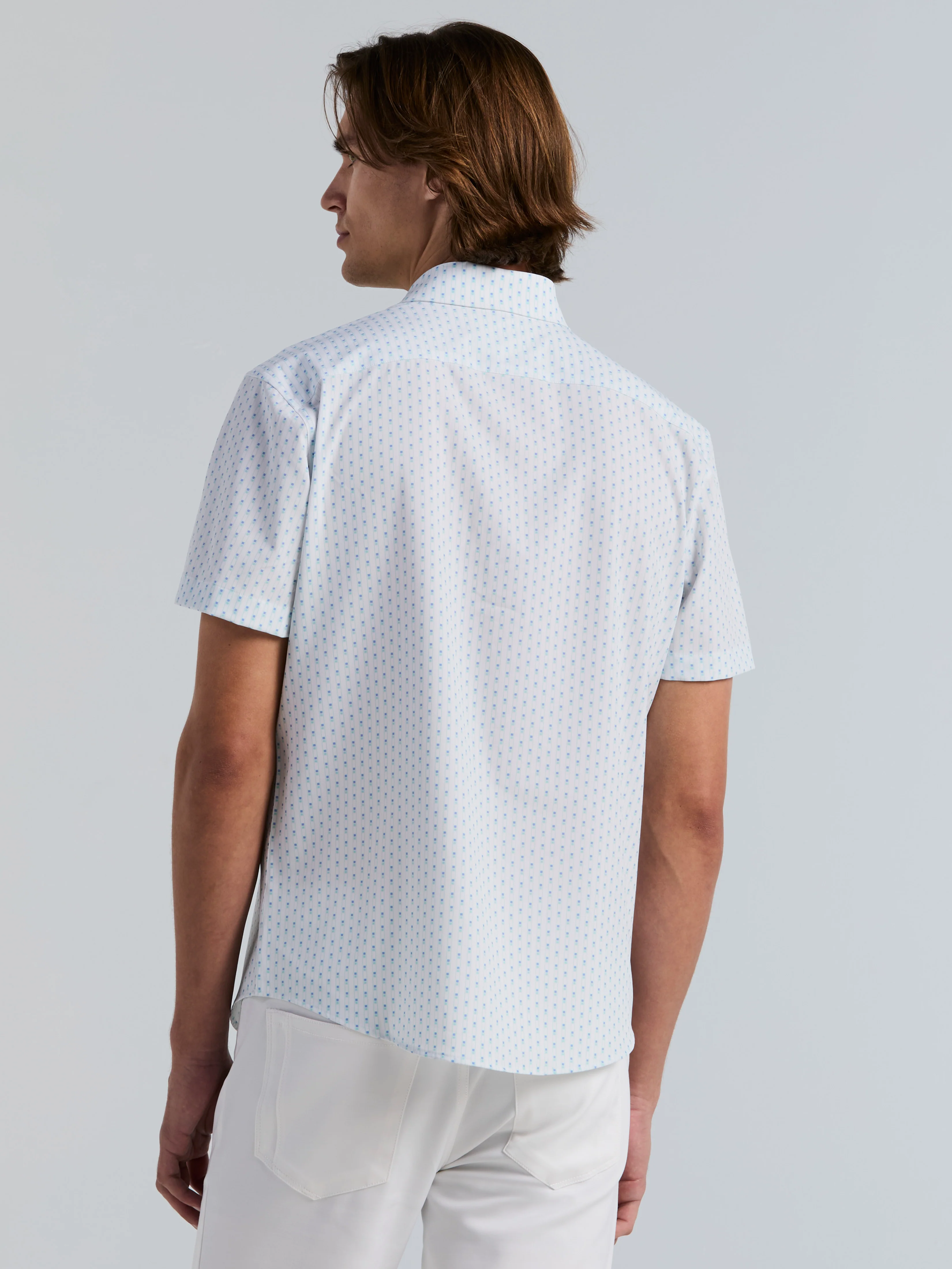 Slim Fit Square Print Shirt - Image 3