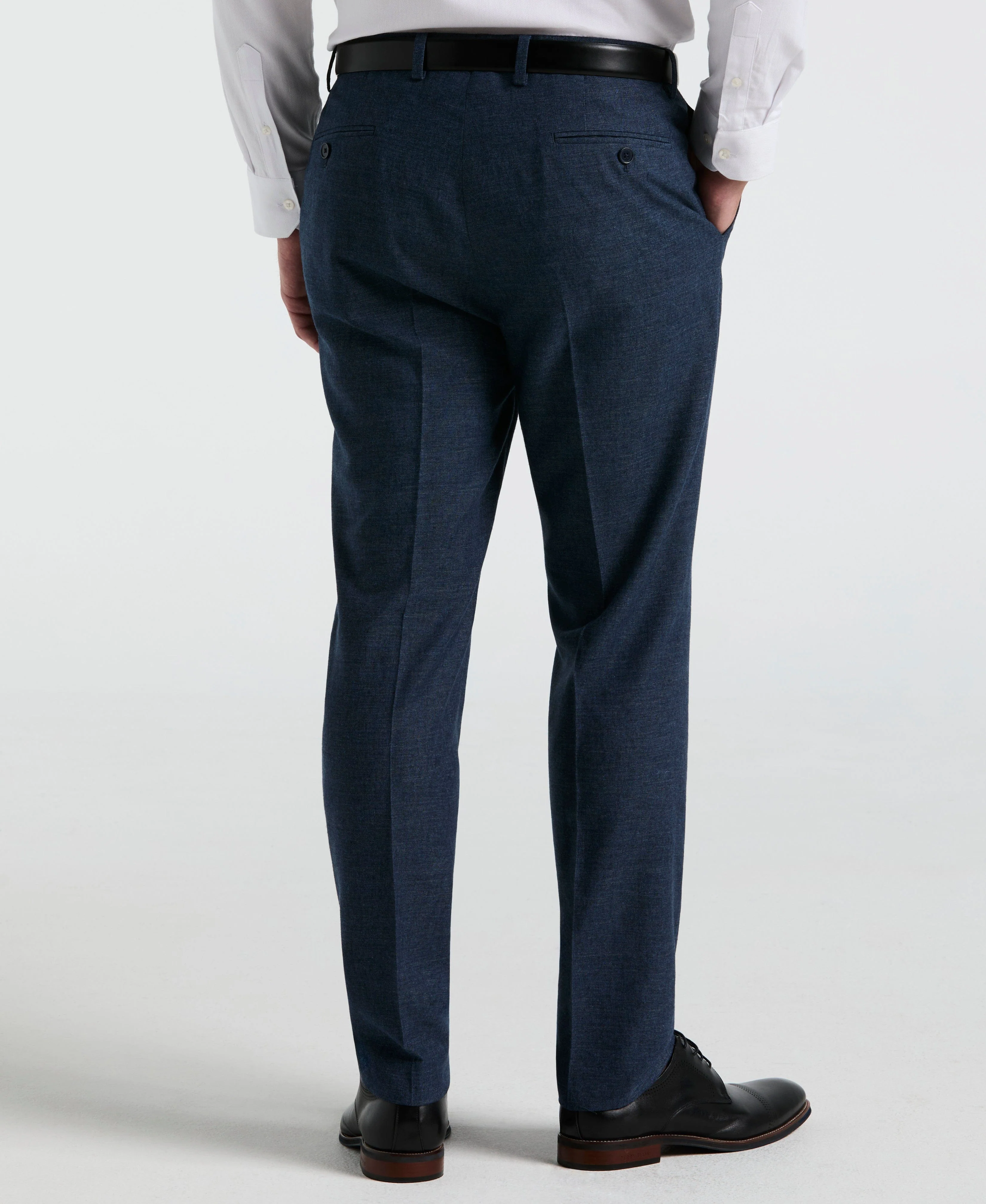 Slim Fit Solid Linen Blend Pant - Image 2
