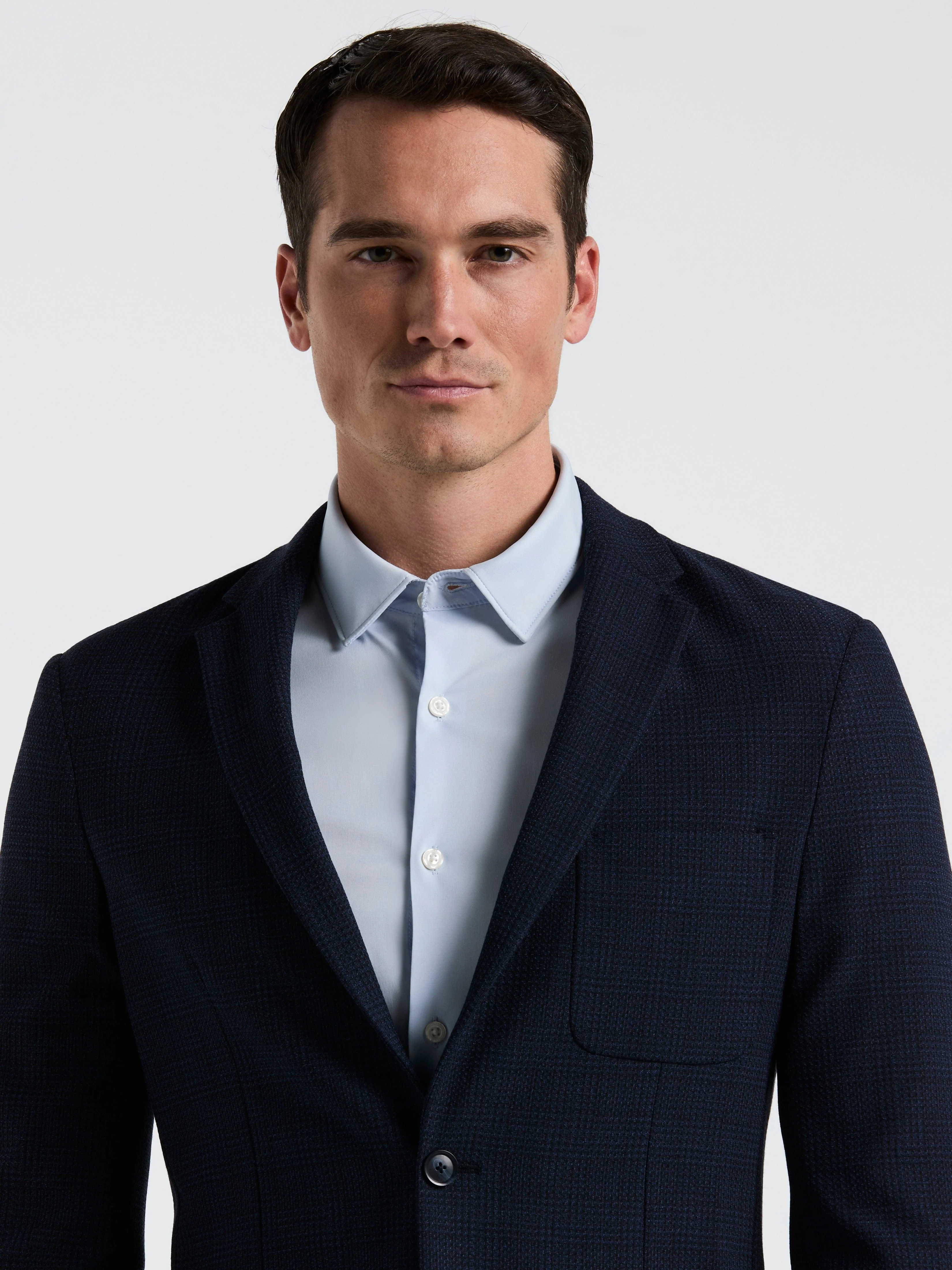 Slim Fit Sport Textured Plaid Jkt Jacket - Image 3
