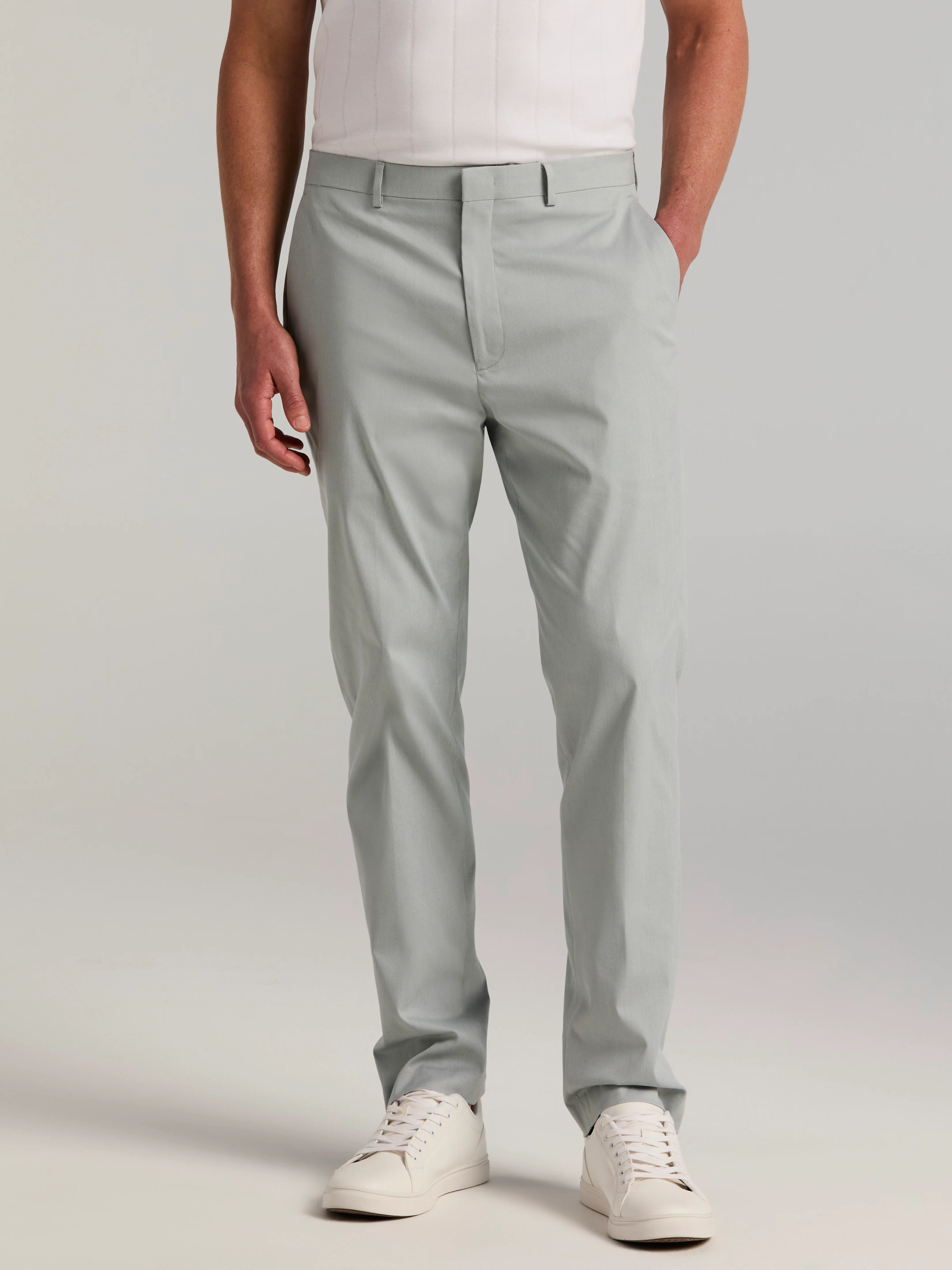 Slim Fit Stretch Flat Front Dress Pant