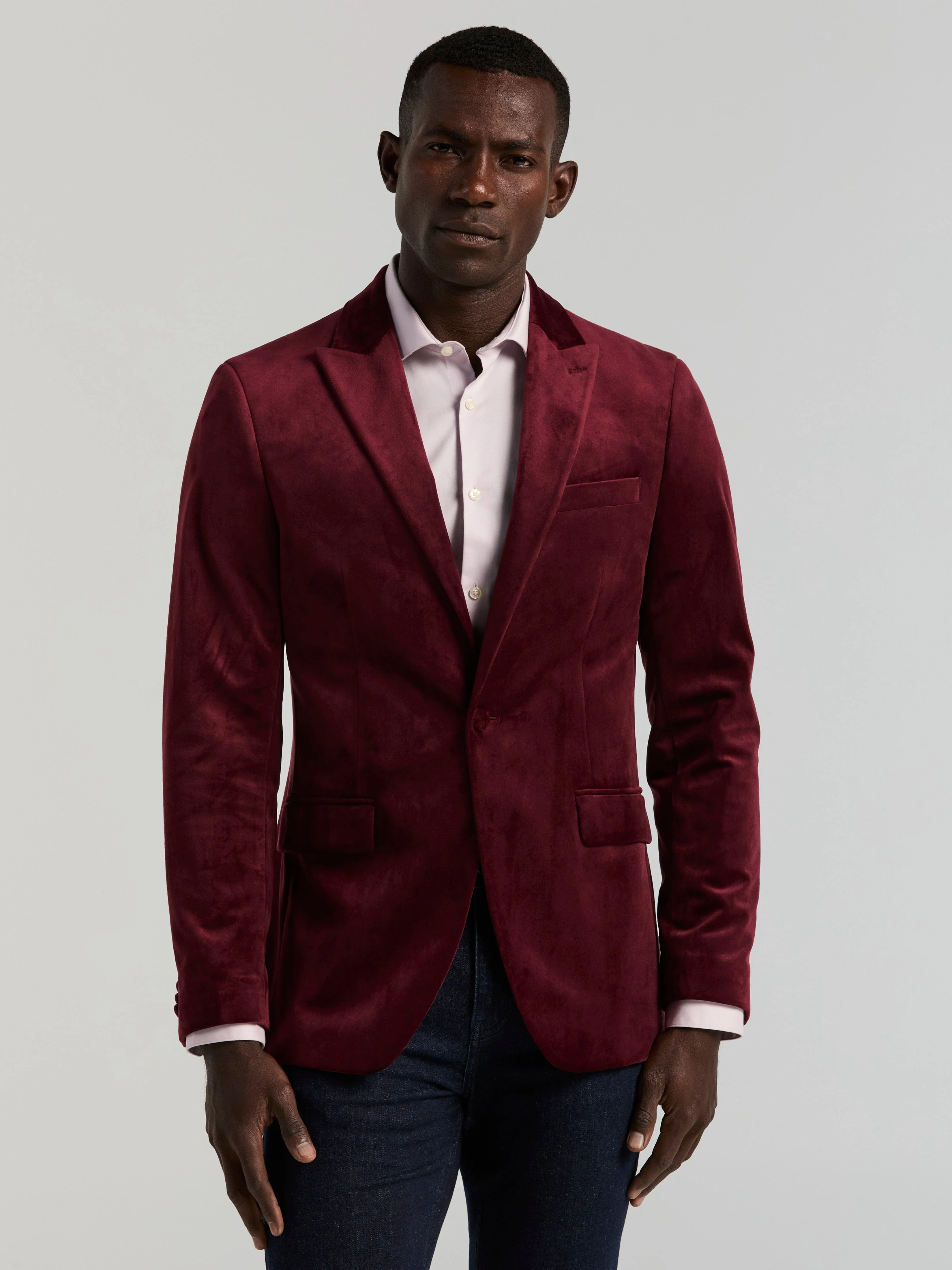 Slim Peak Lapel Velvet Jacket