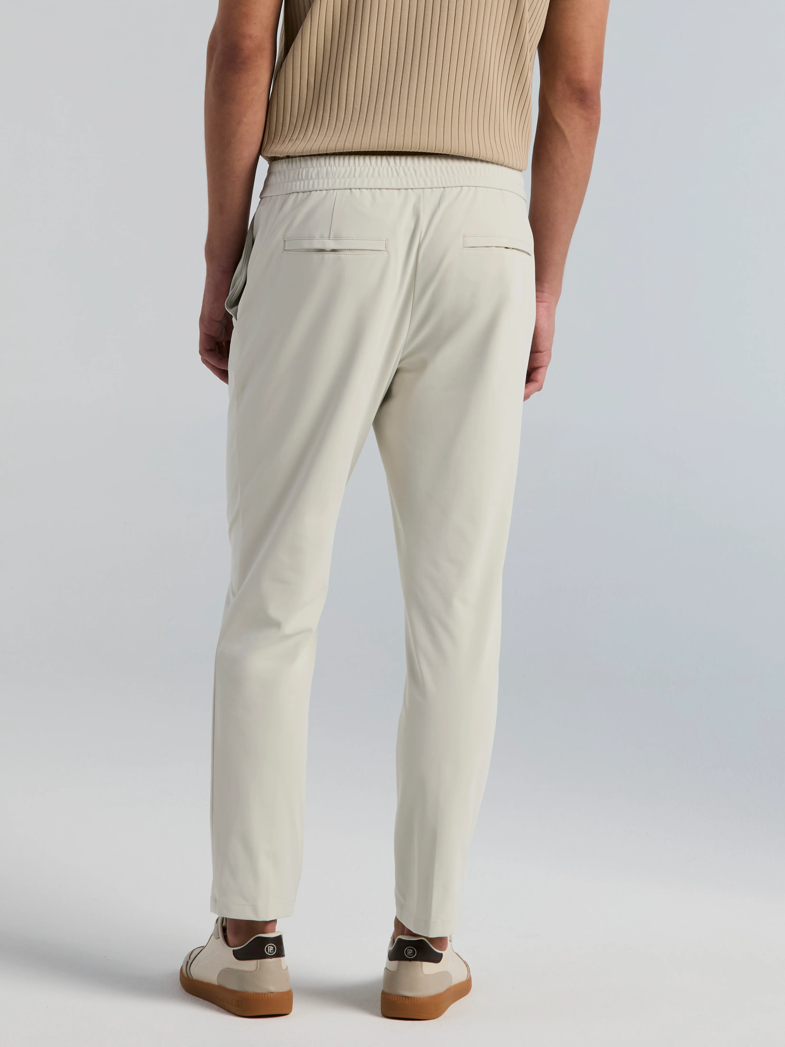 Slim Tapered Tricot Drawstring Pants - Image 5