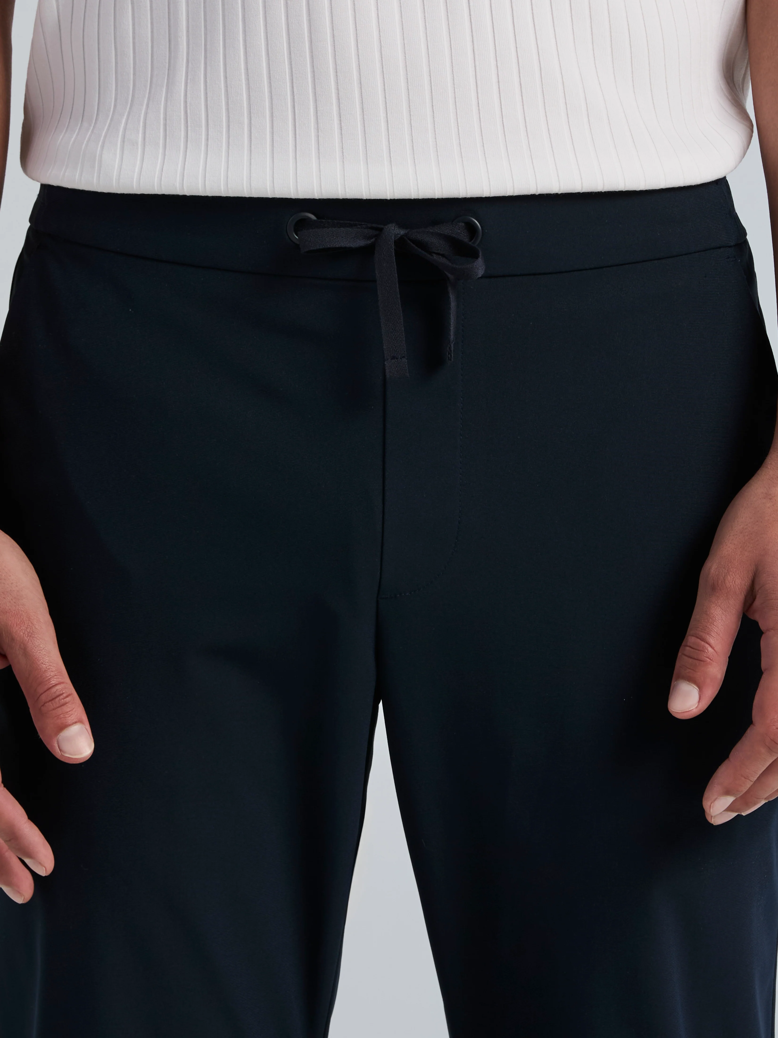 Slim Tapered Tricot Drawstring Pants - Image 8