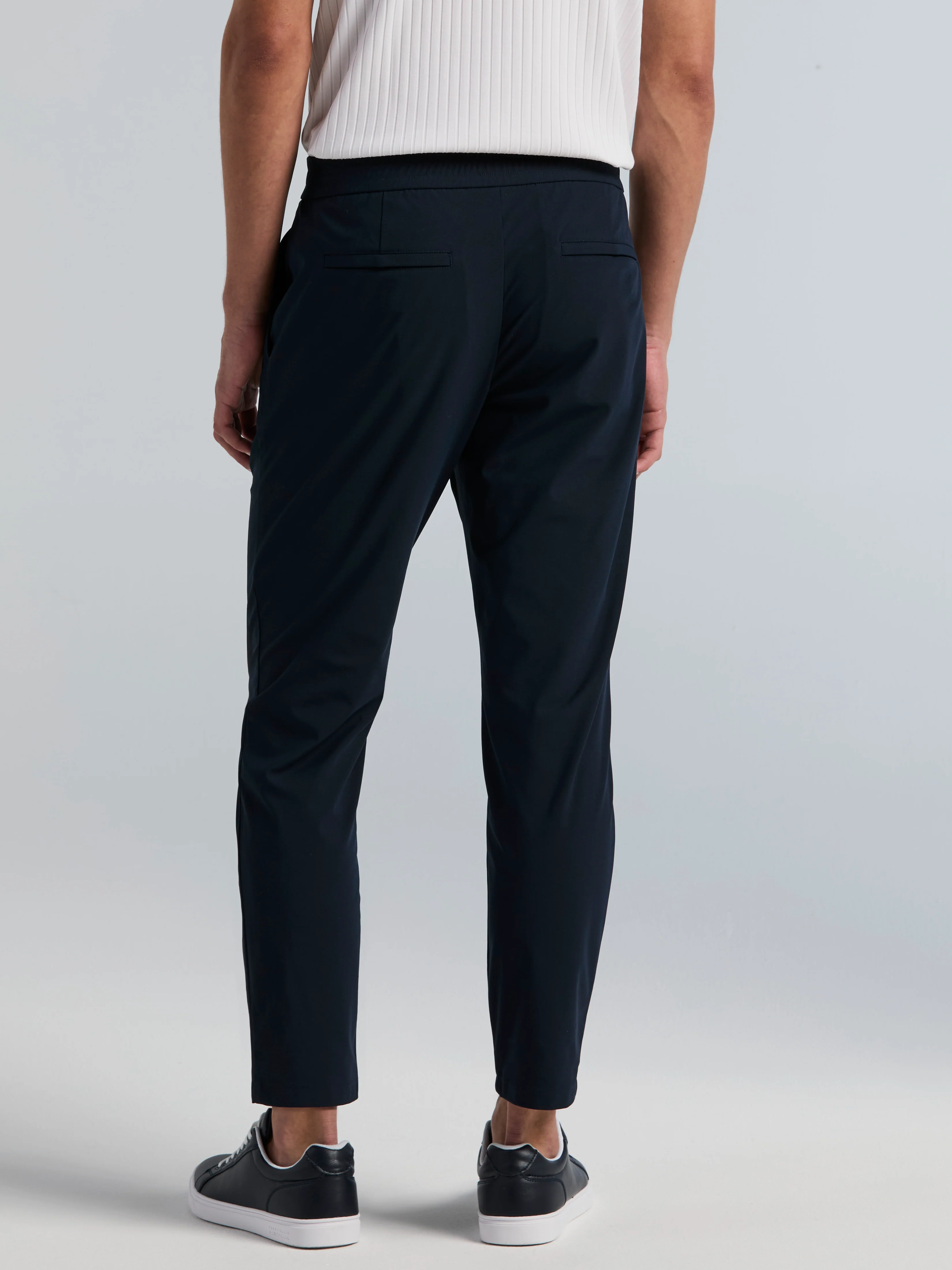 Slim Tapered Tricot Drawstring Pants - Image 9