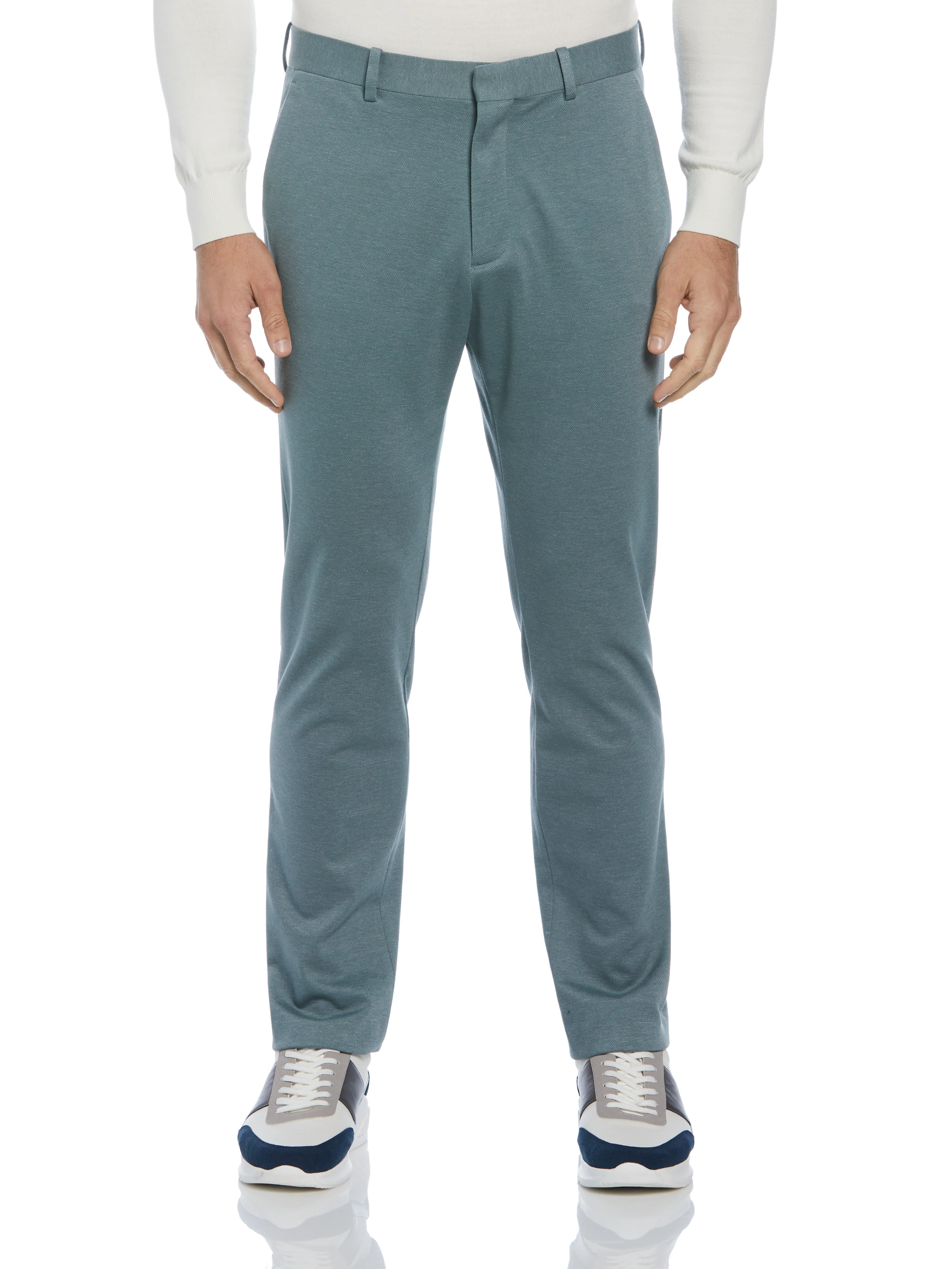 Smart Knit Two Tone Slim Fit Suit Pants - Image 4