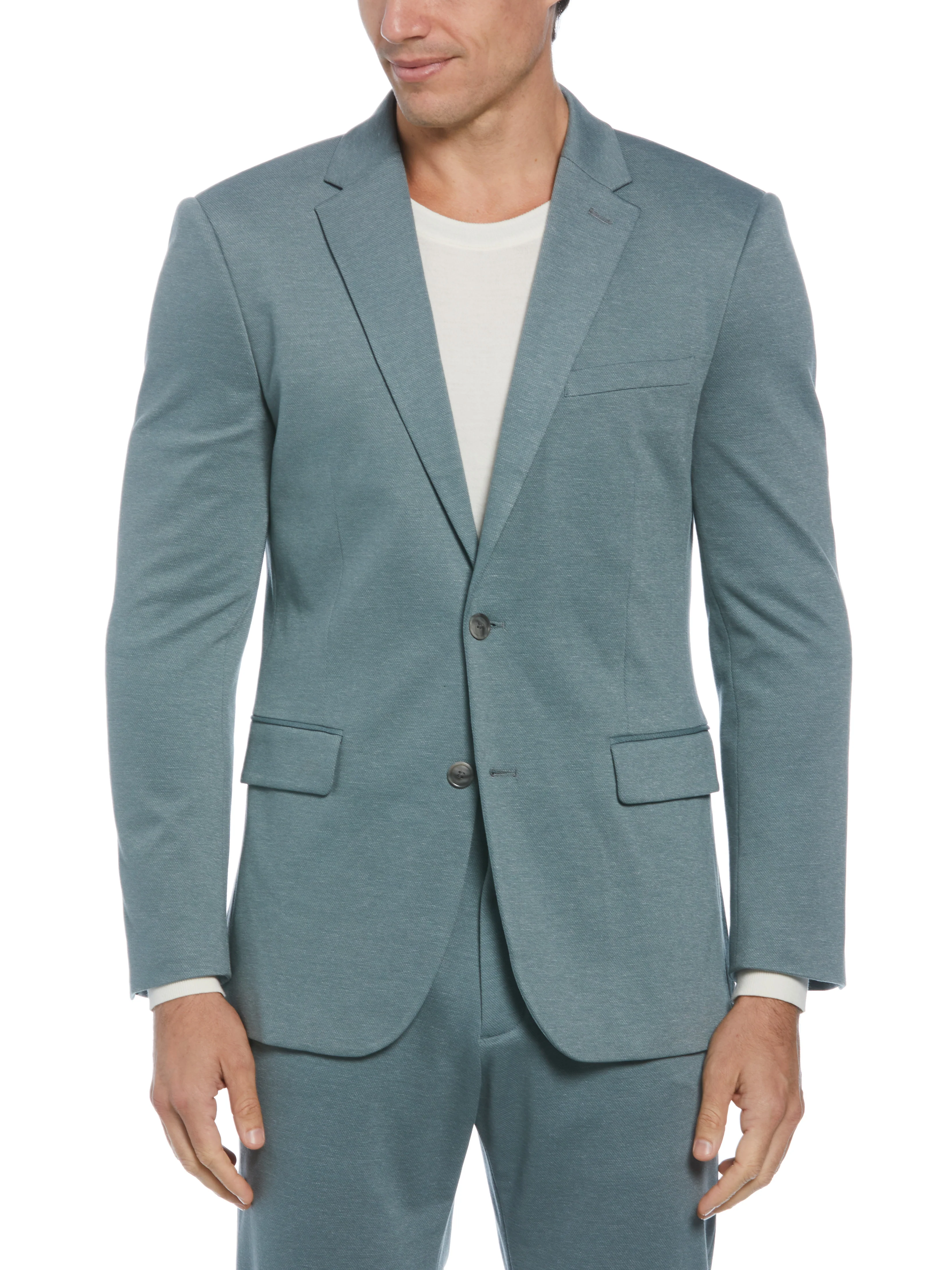 Smart Knit Two Tone Suit Jacket