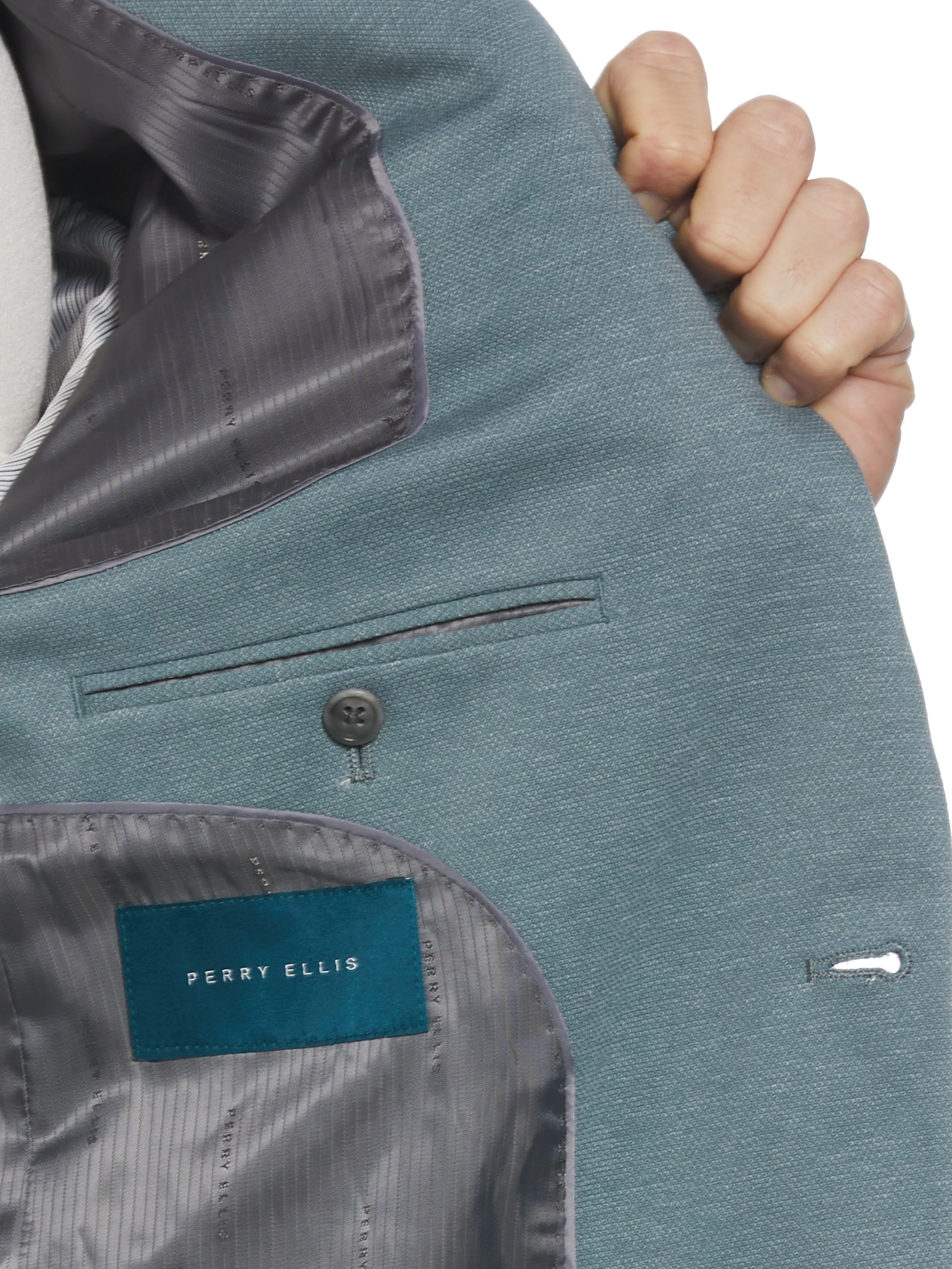 Smart Knit Two Tone Suit Jacket - Image 10