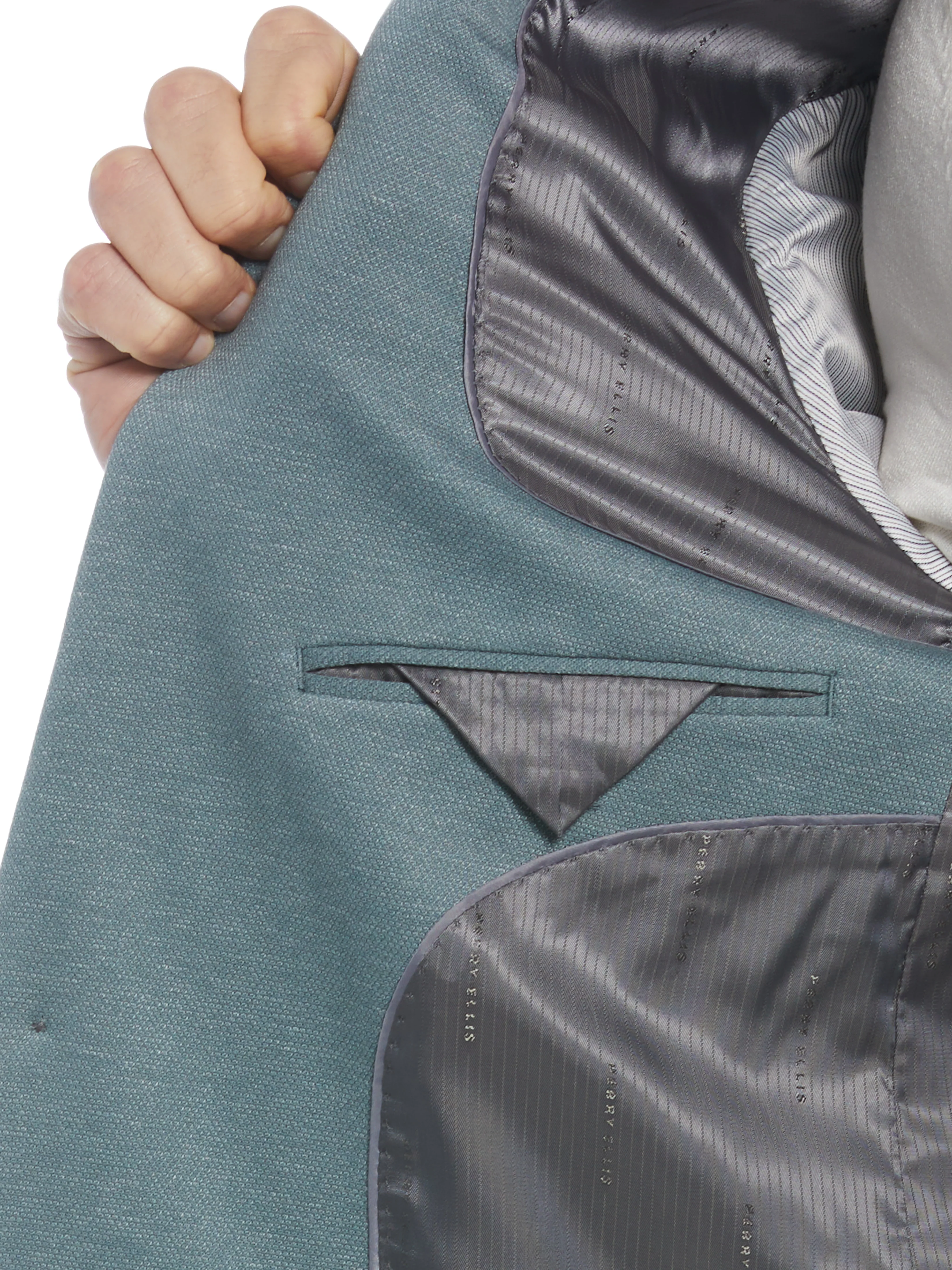 Smart Knit Two Tone Suit Jacket - Image 3