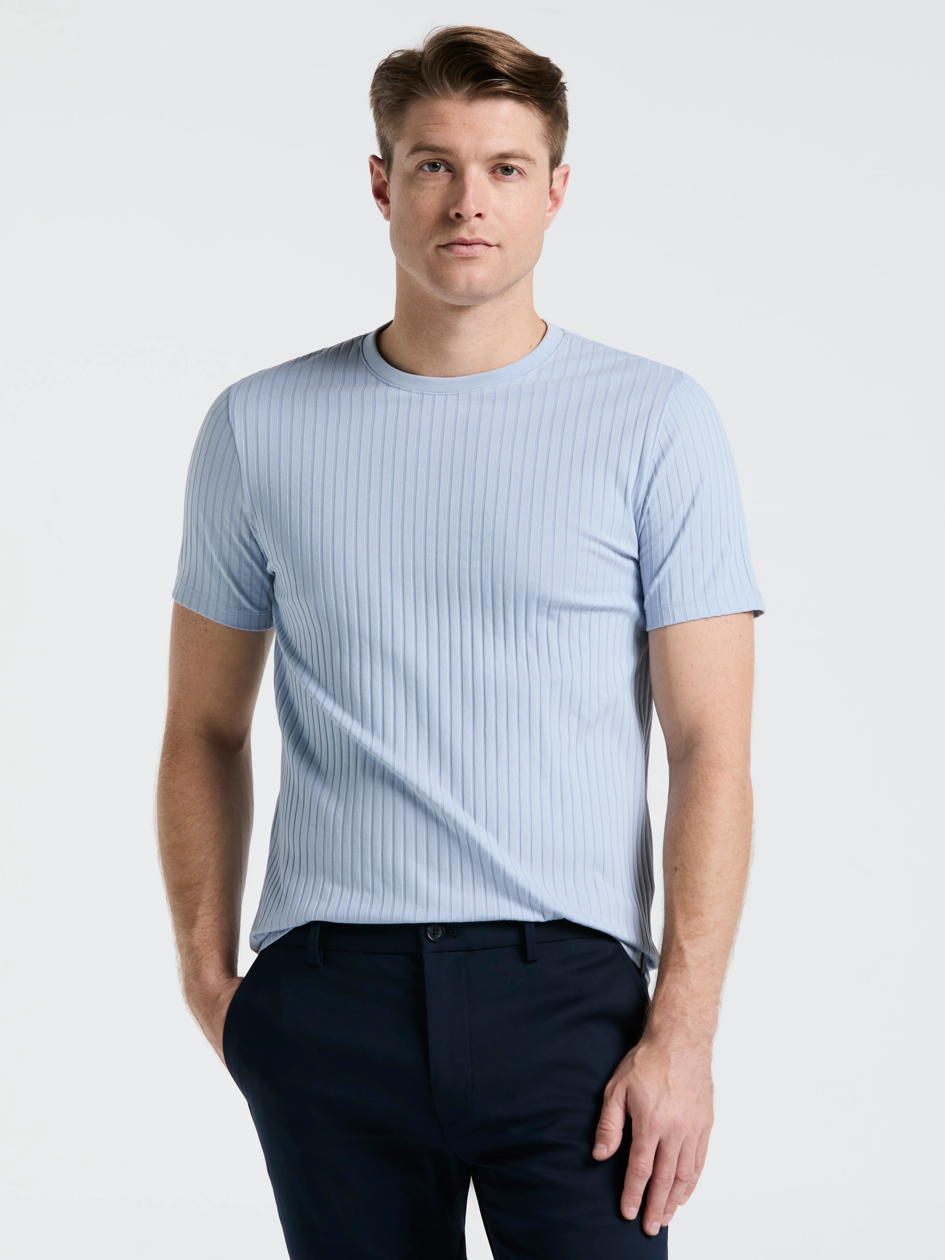 Ribbed Crew Neck Tee - Image 30