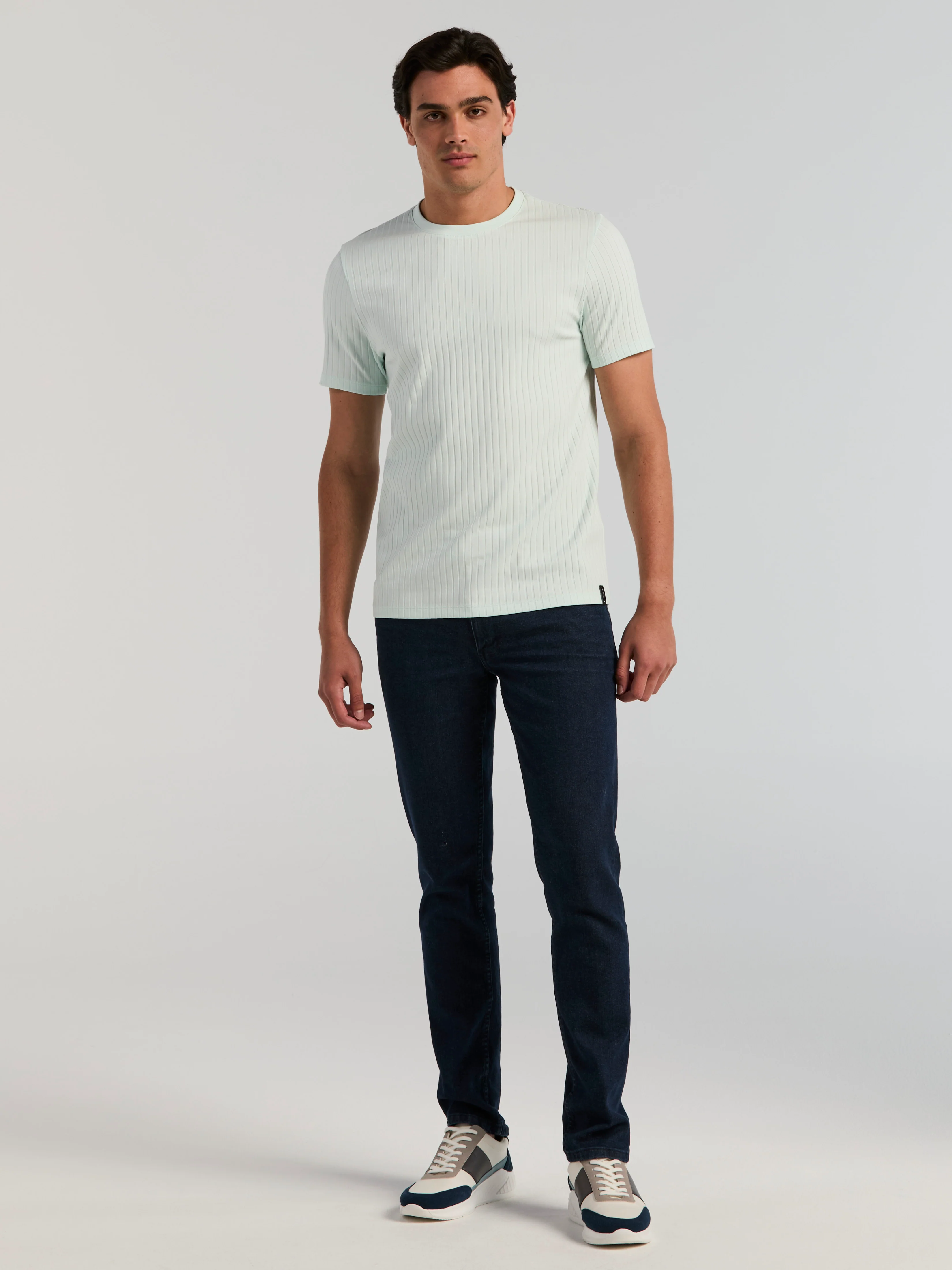 Ribbed Crew Neck Tee - Image 4