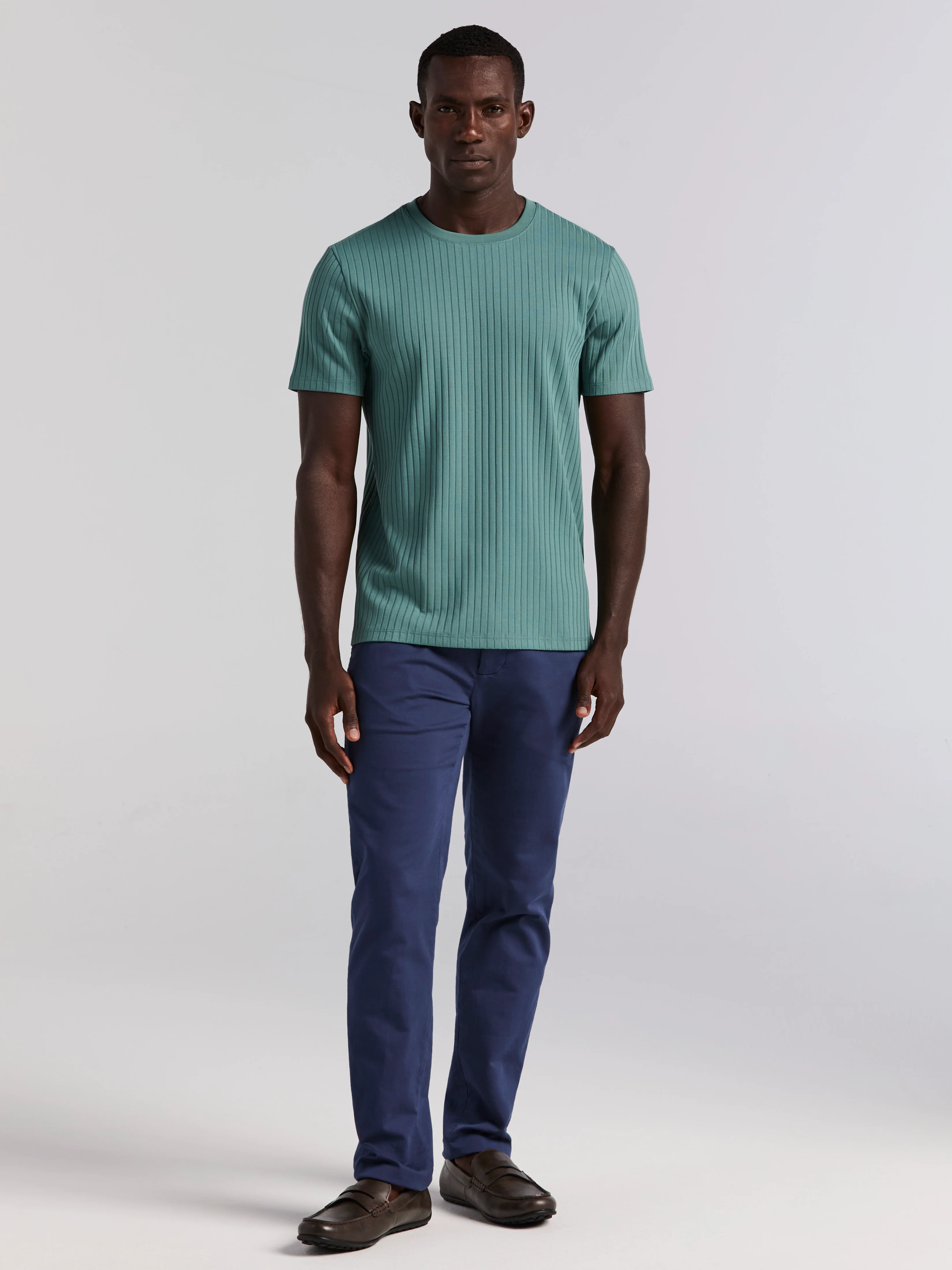 Ribbed Crew Neck Tee - Image 47