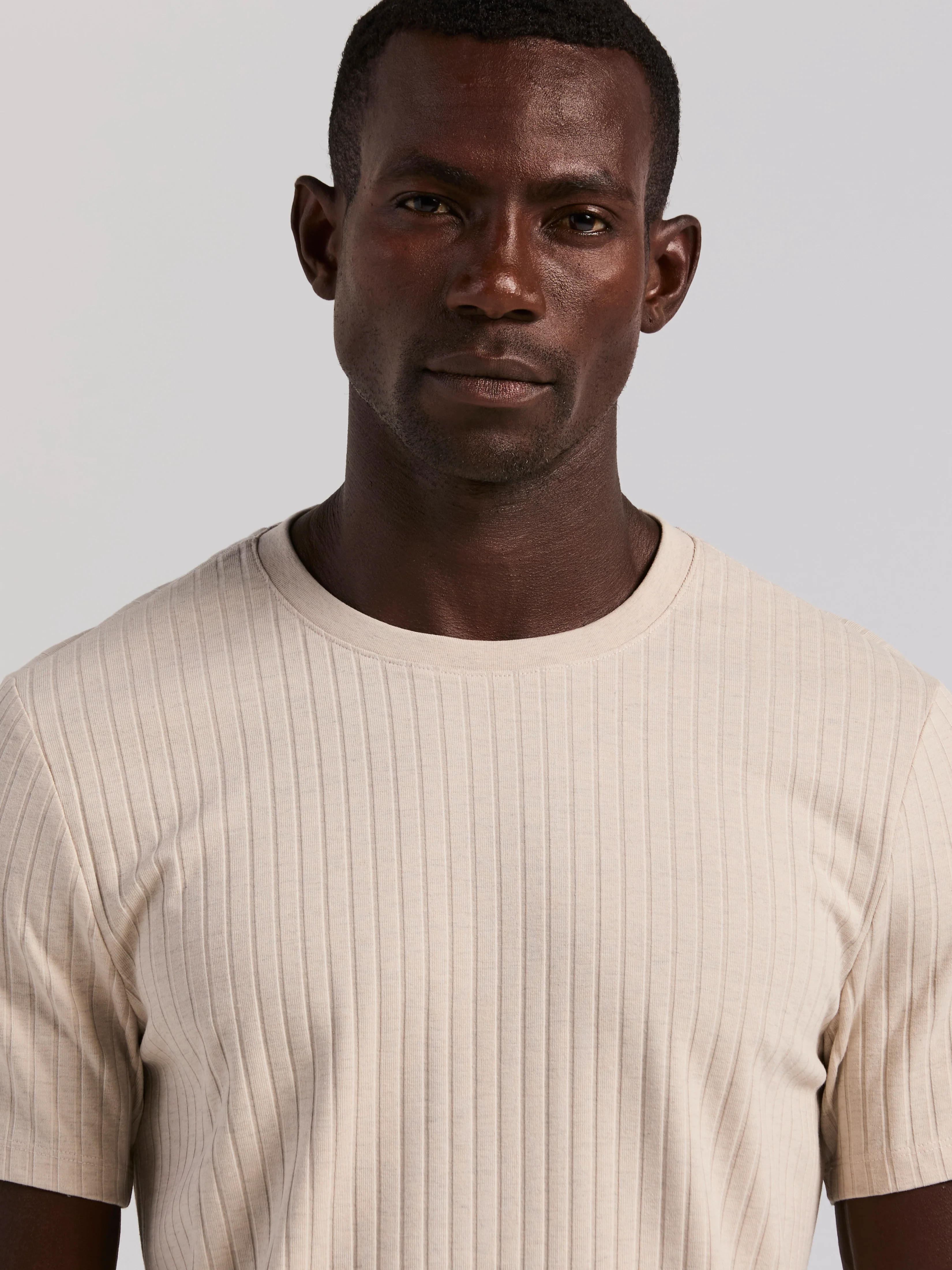 Ribbed Crew Neck Tee - Image 2