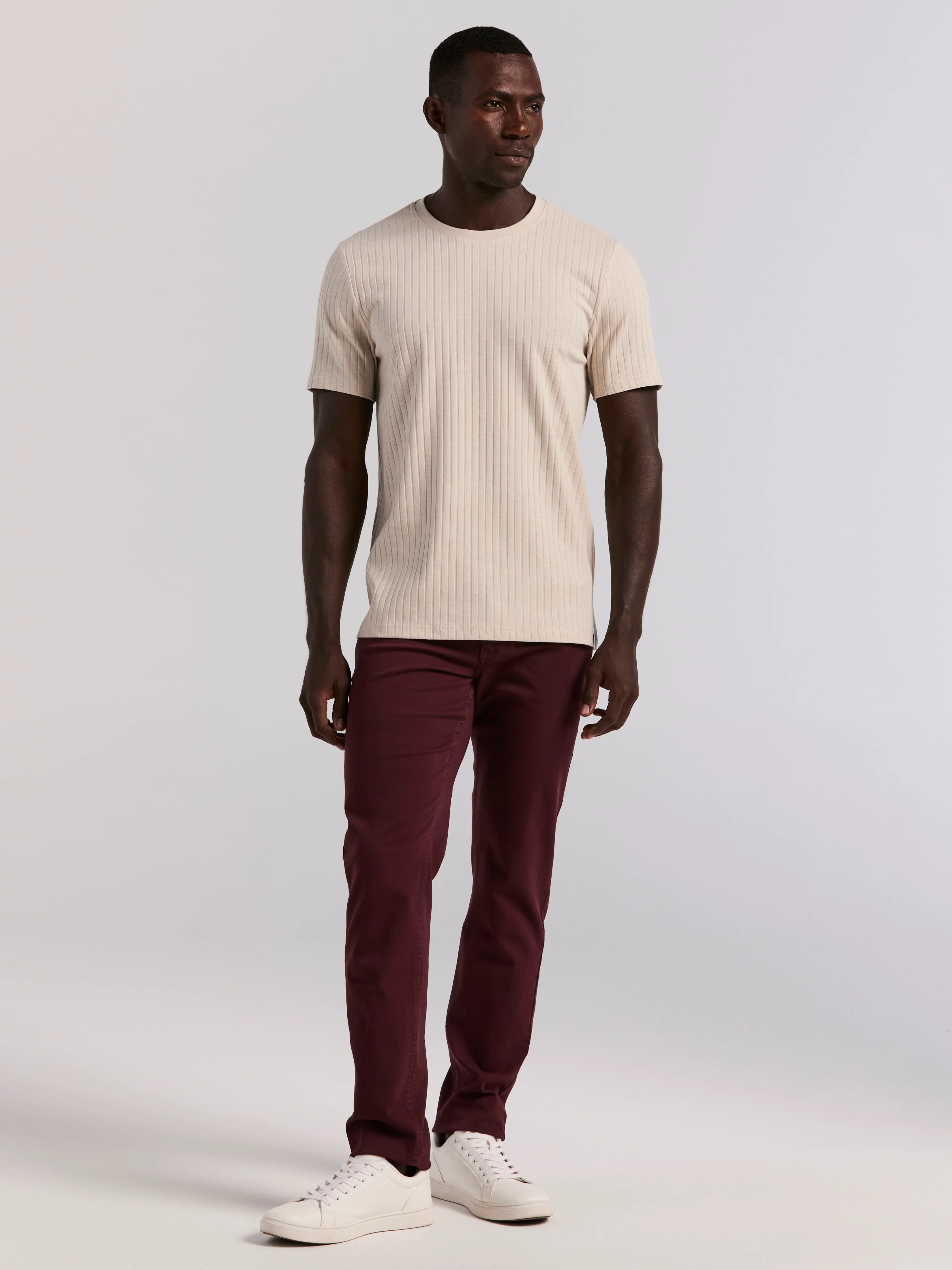 Ribbed Crew Neck Tee - Image 3