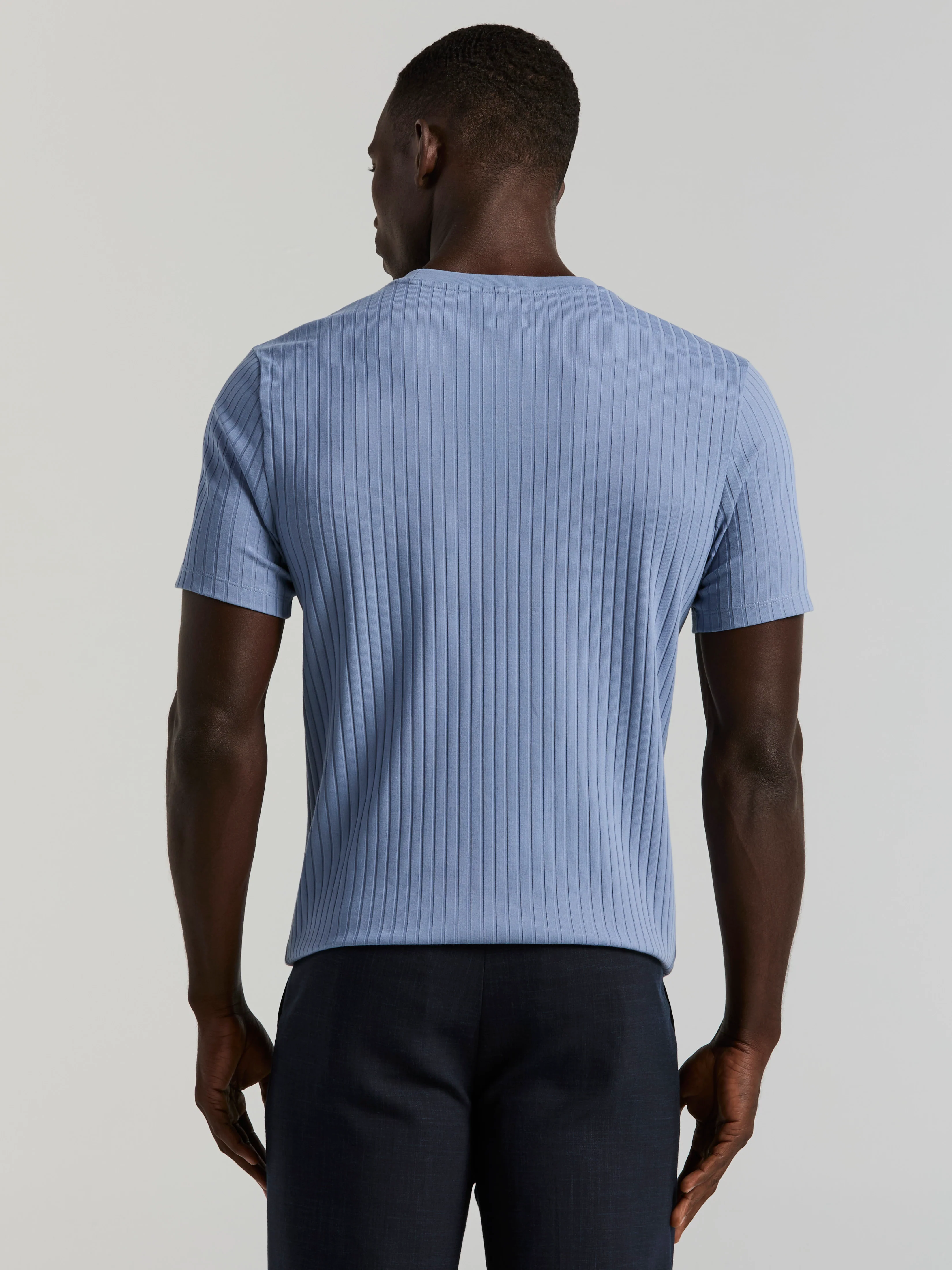 Ribbed Crew Neck Tee - Image 5
