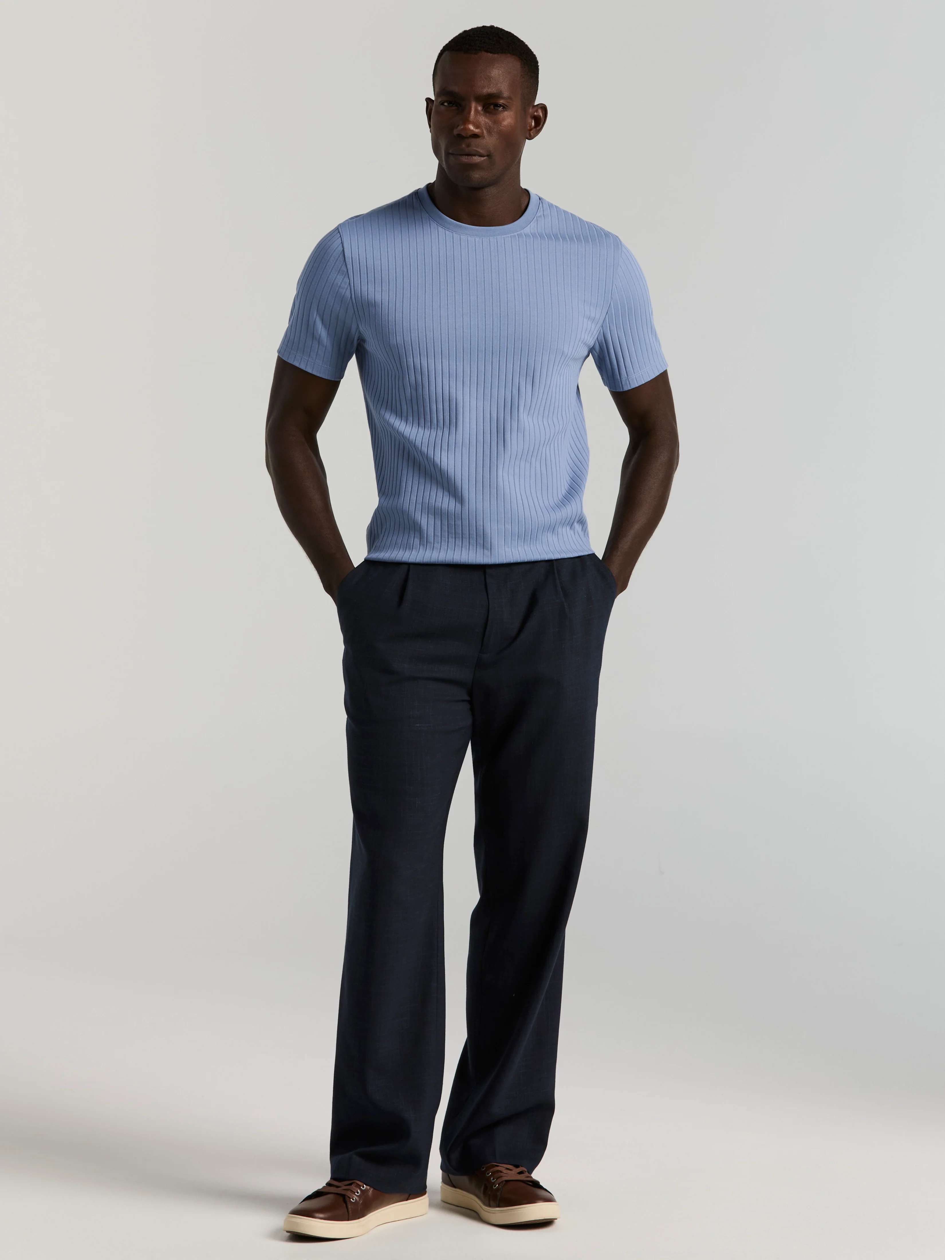 Ribbed Crew Neck Tee - Image 7