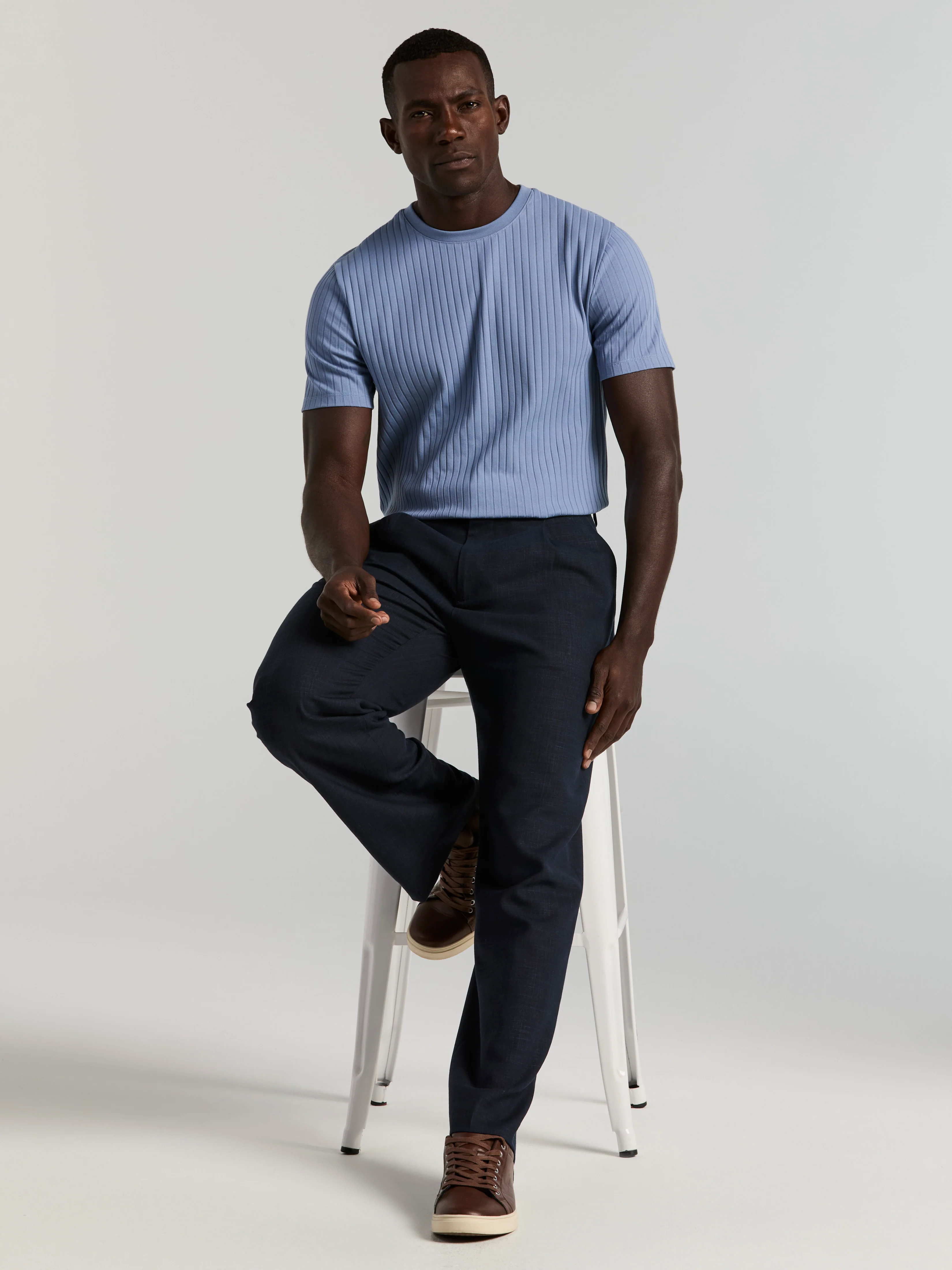 Ribbed Crew Neck Tee - Image 8