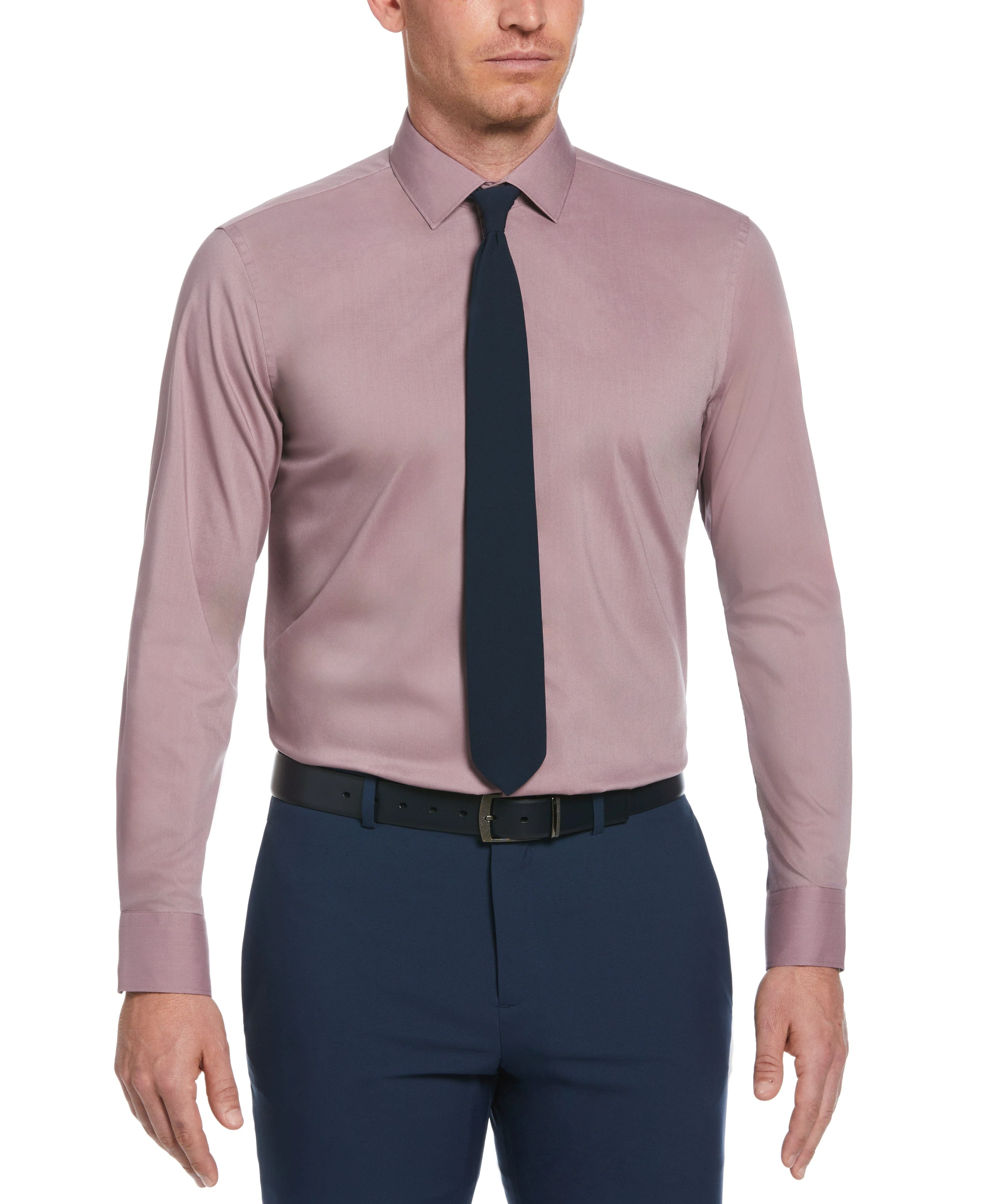 Slim Fit Solid Dress Shirt - Image 10