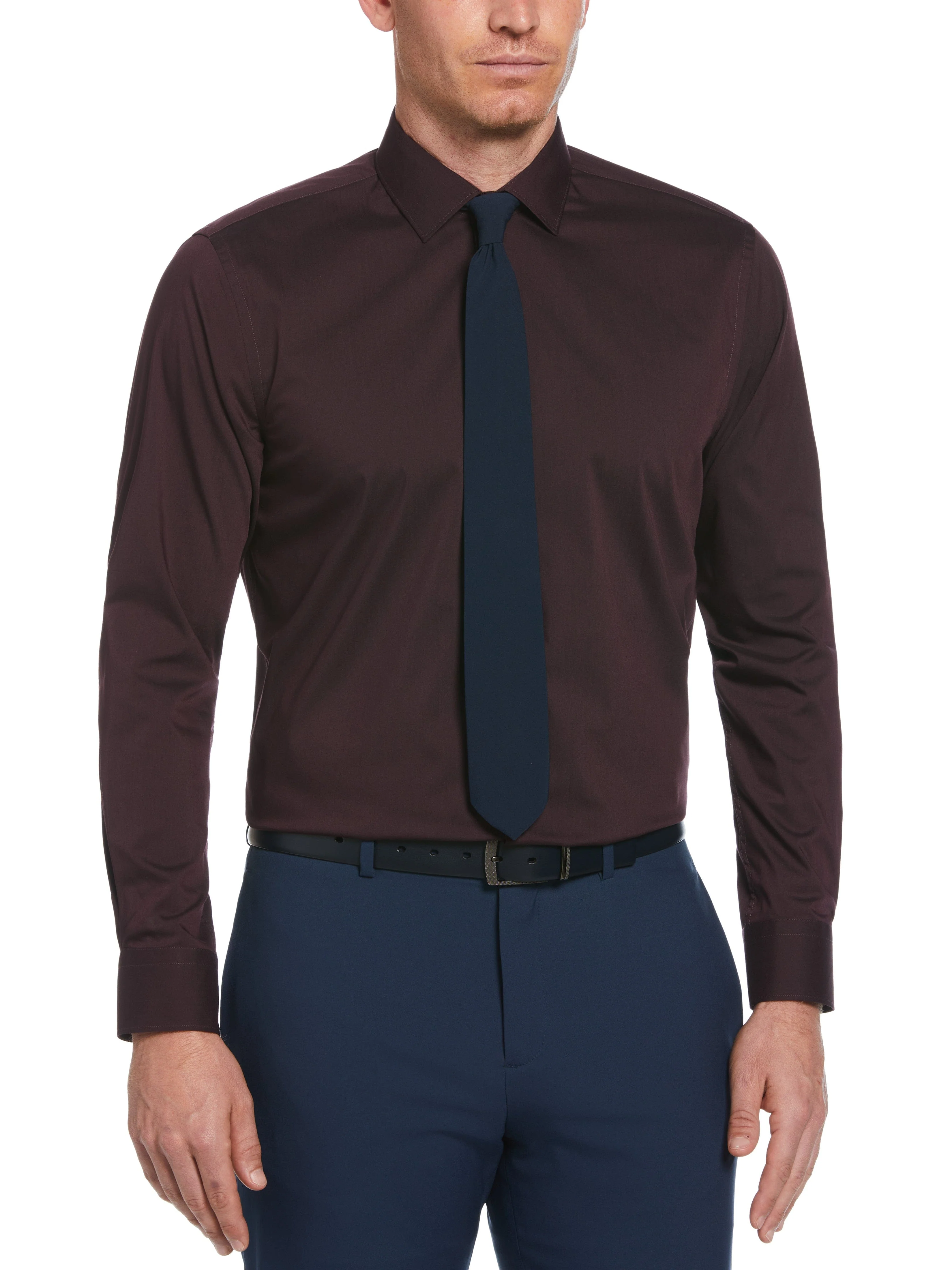 Slim Fit Solid Dress Shirt - Image 16