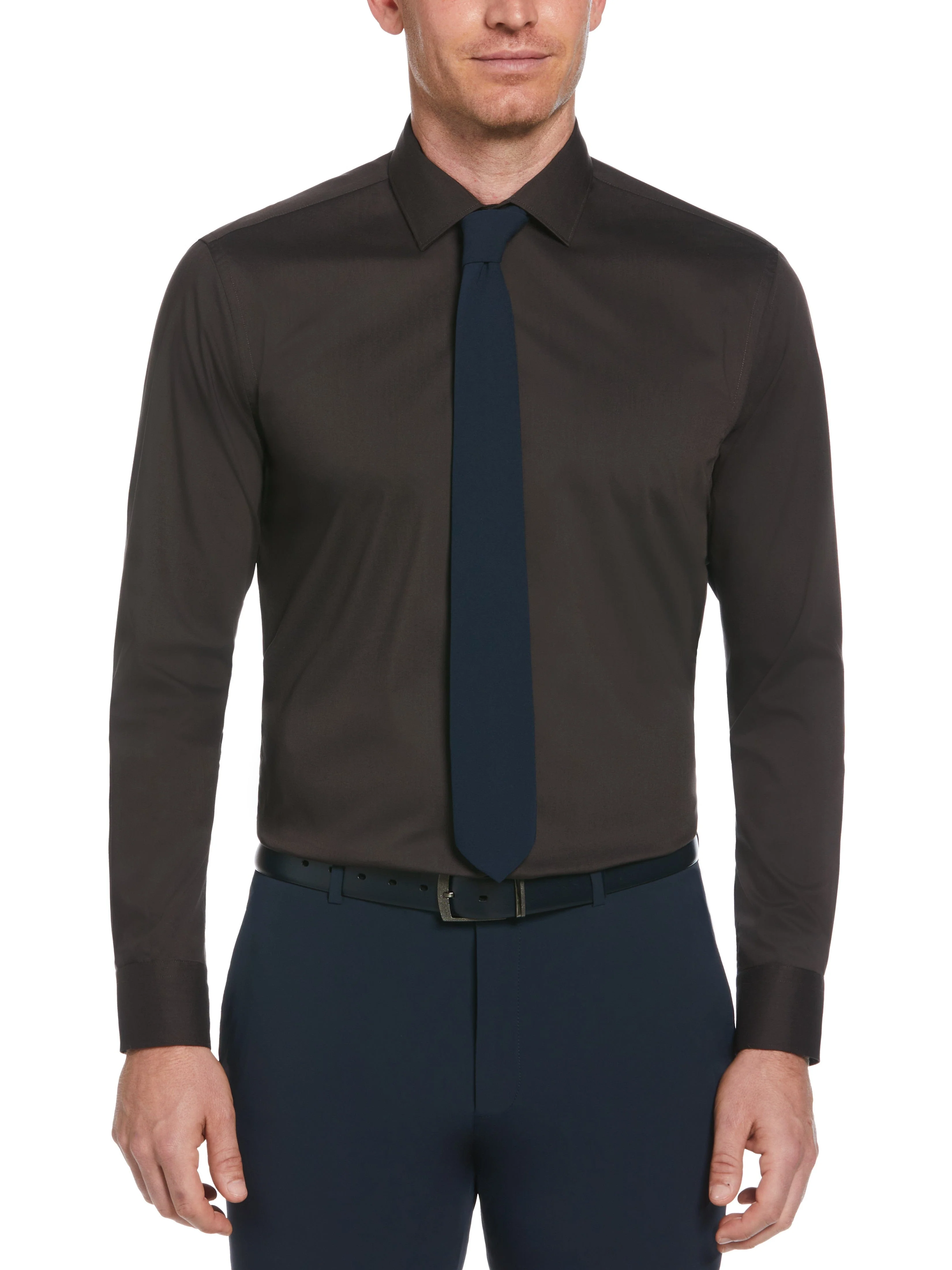 Slim Fit Solid Dress Shirt - Image 24